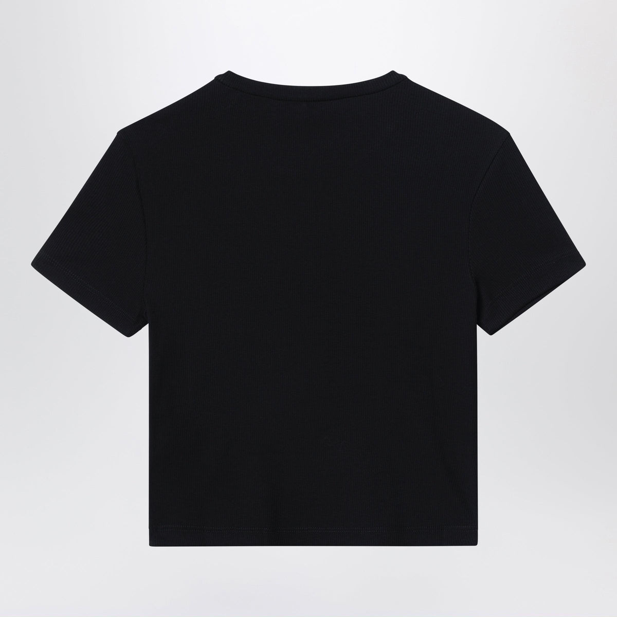 Fendi Black Cotton T-Shirt With Logo Patch Women Women FENDI