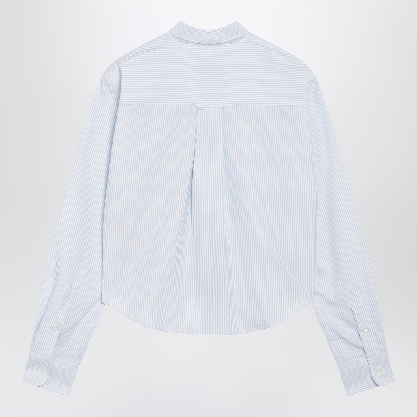 Ami Paris Blue/White Striped Ami De Cå“Ur Cropped Shirt Women AMI PARIS
