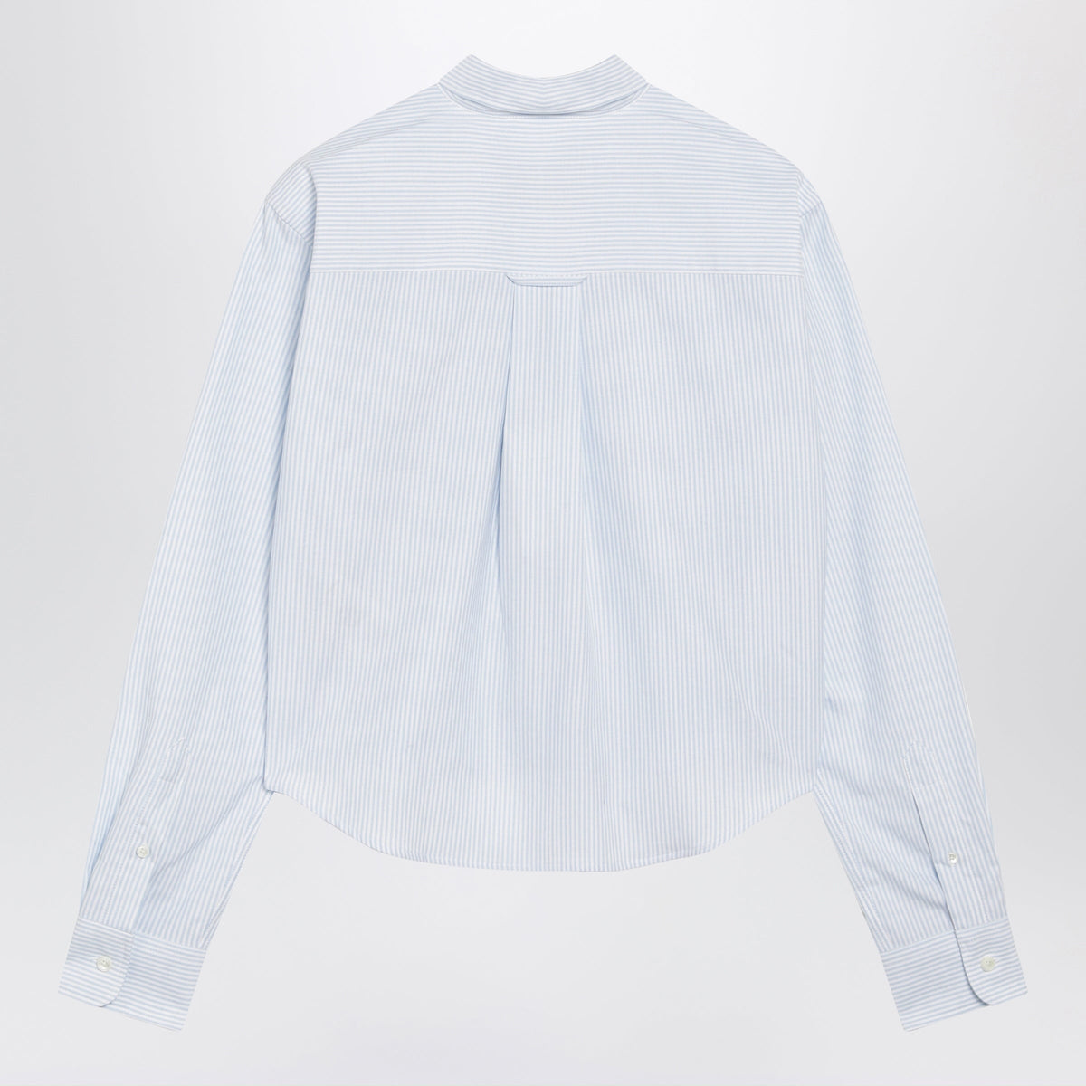 Ami Paris Blue/White Striped Ami De Cå“Ur Cropped Shirt Women AMI PARIS