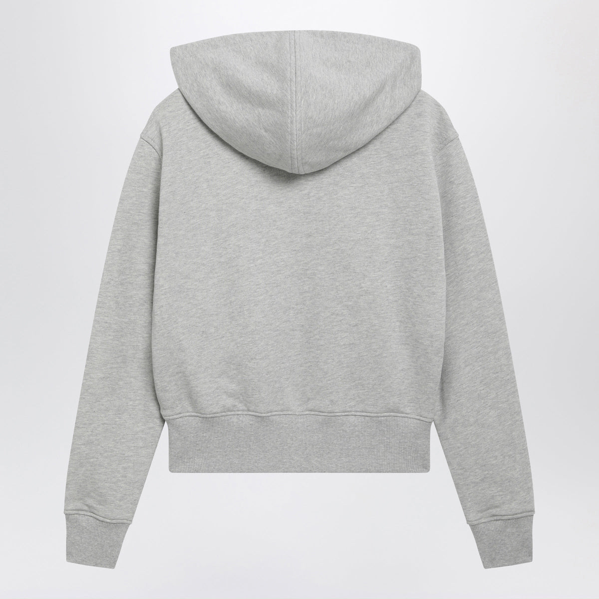 Ami Paris Light Grey Ami De Coeur Zip-Up Sweatshirt In Cotton Women AMI PARIS