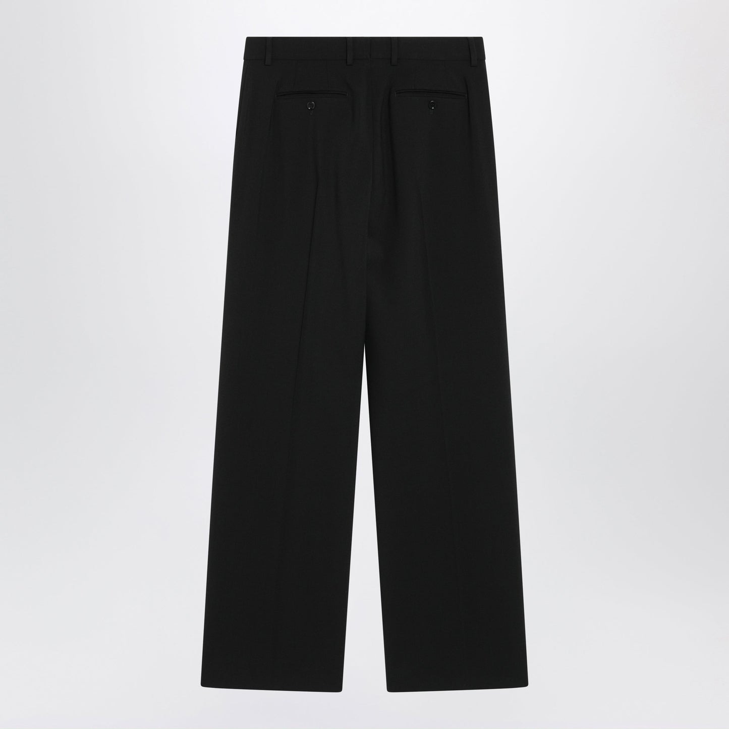 Dolce&Gabbana Double Pinch Black Virgin Wool Trousers Women DOLCE & GABBANA