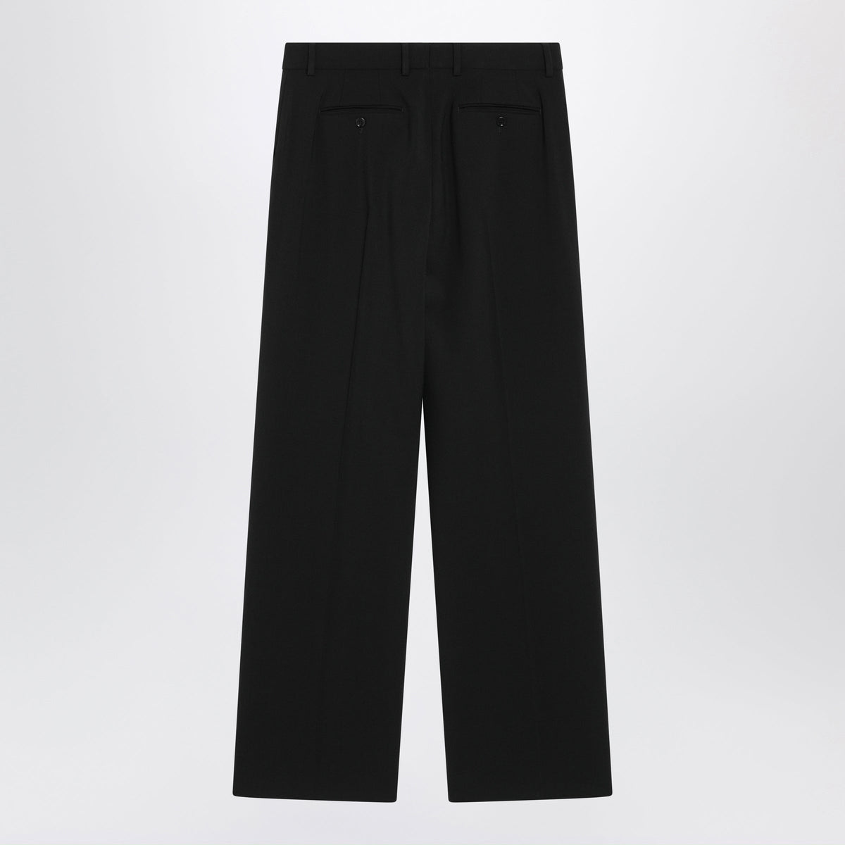 Dolce&Gabbana Double Pinch Black Virgin Wool Trousers Women DOLCE & GABBANA