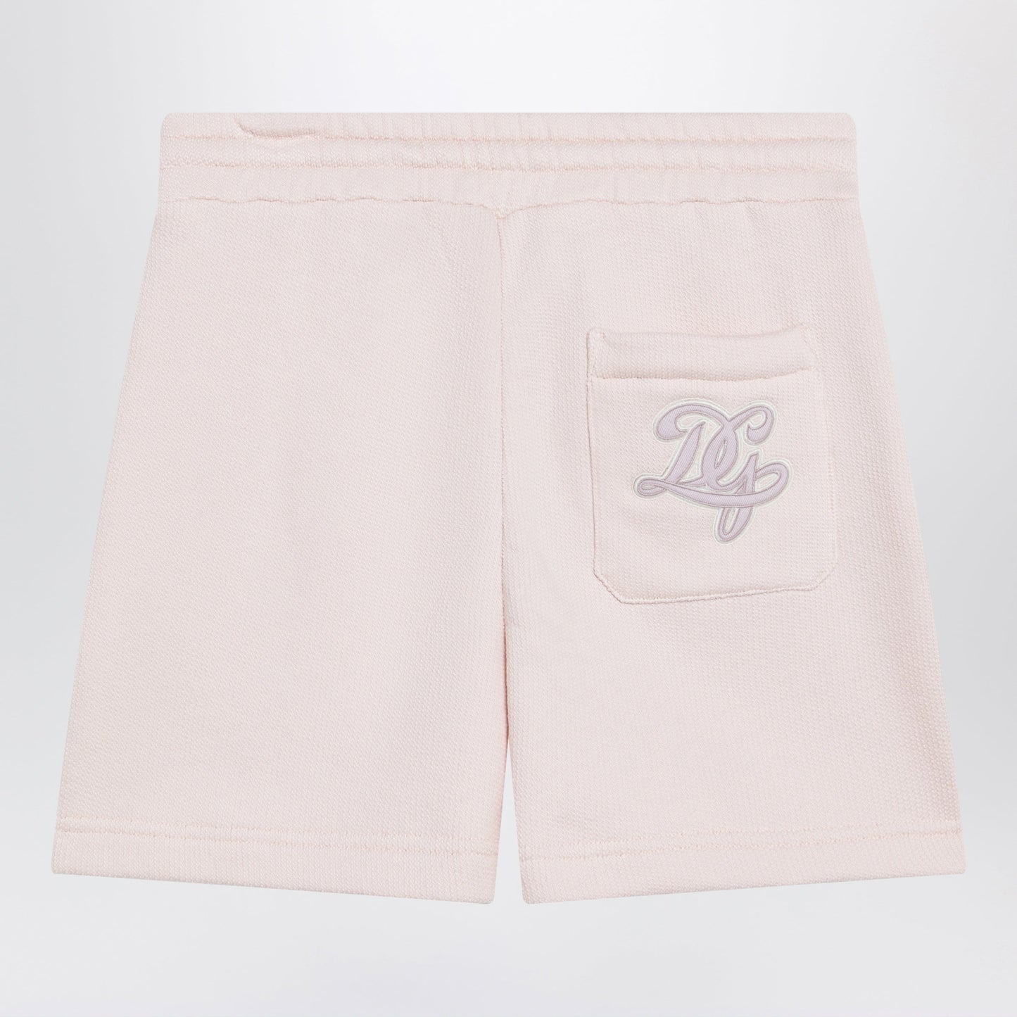 Dolce&Gabbana Pink Cotton Drawstring Shorts With Embroidered Logo Women DOLCE & GABBANA