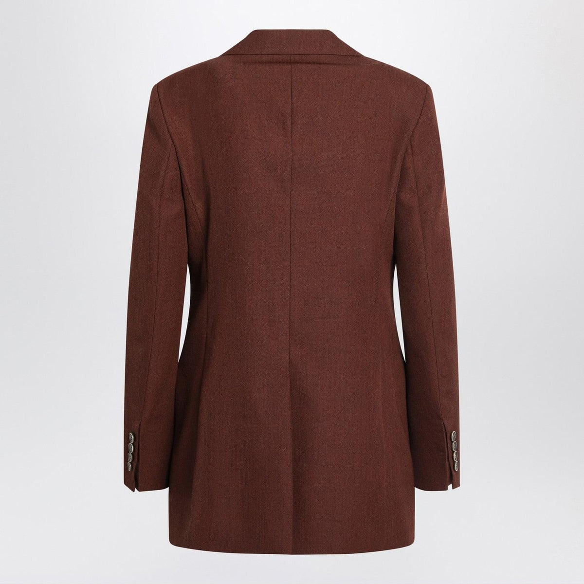 Max Mara Earth-Tone Jacket In Wool Grain De Poudre Women MAX MARA