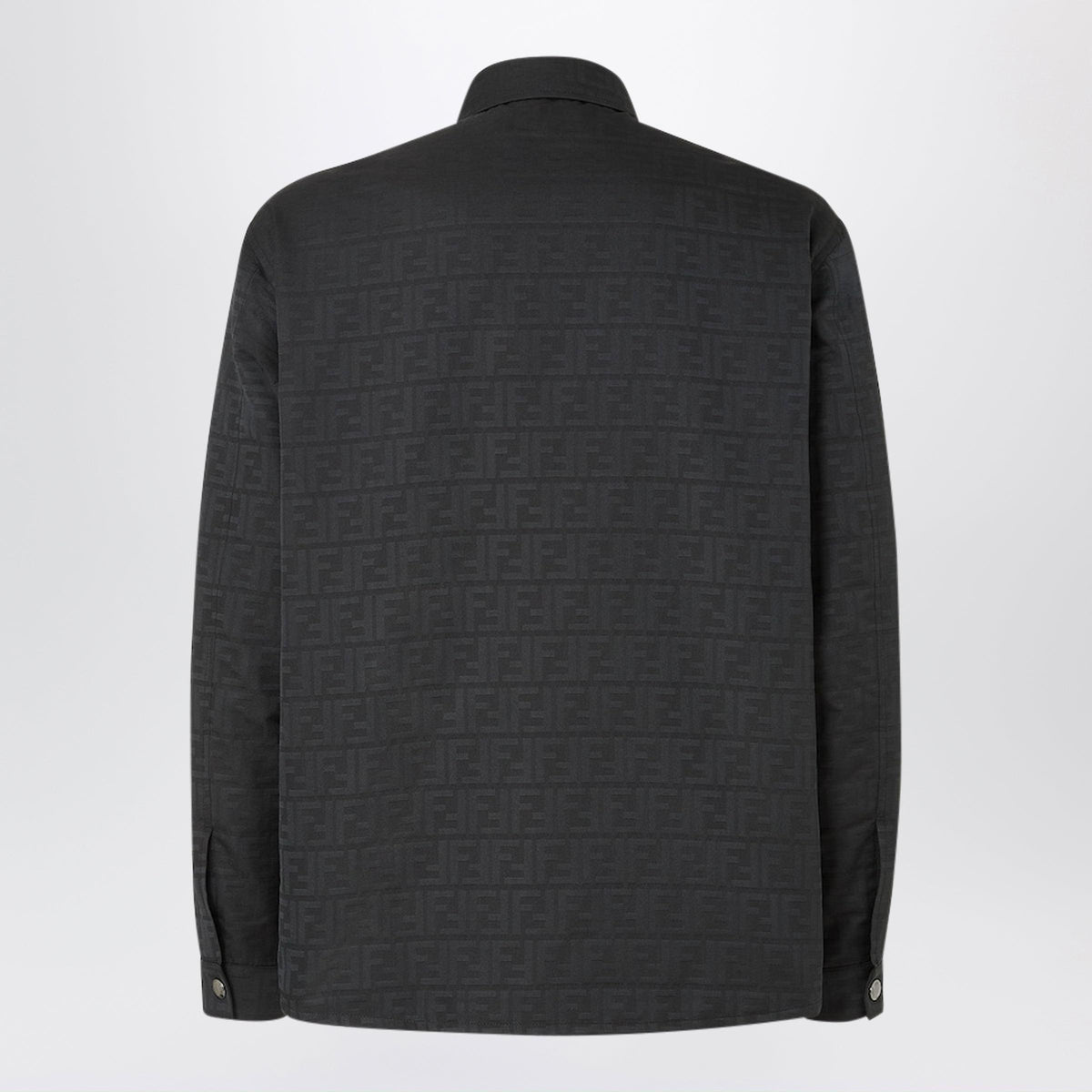 Fendi Black Ff Zucca Jacquard Nylon Blouson Men FENDI