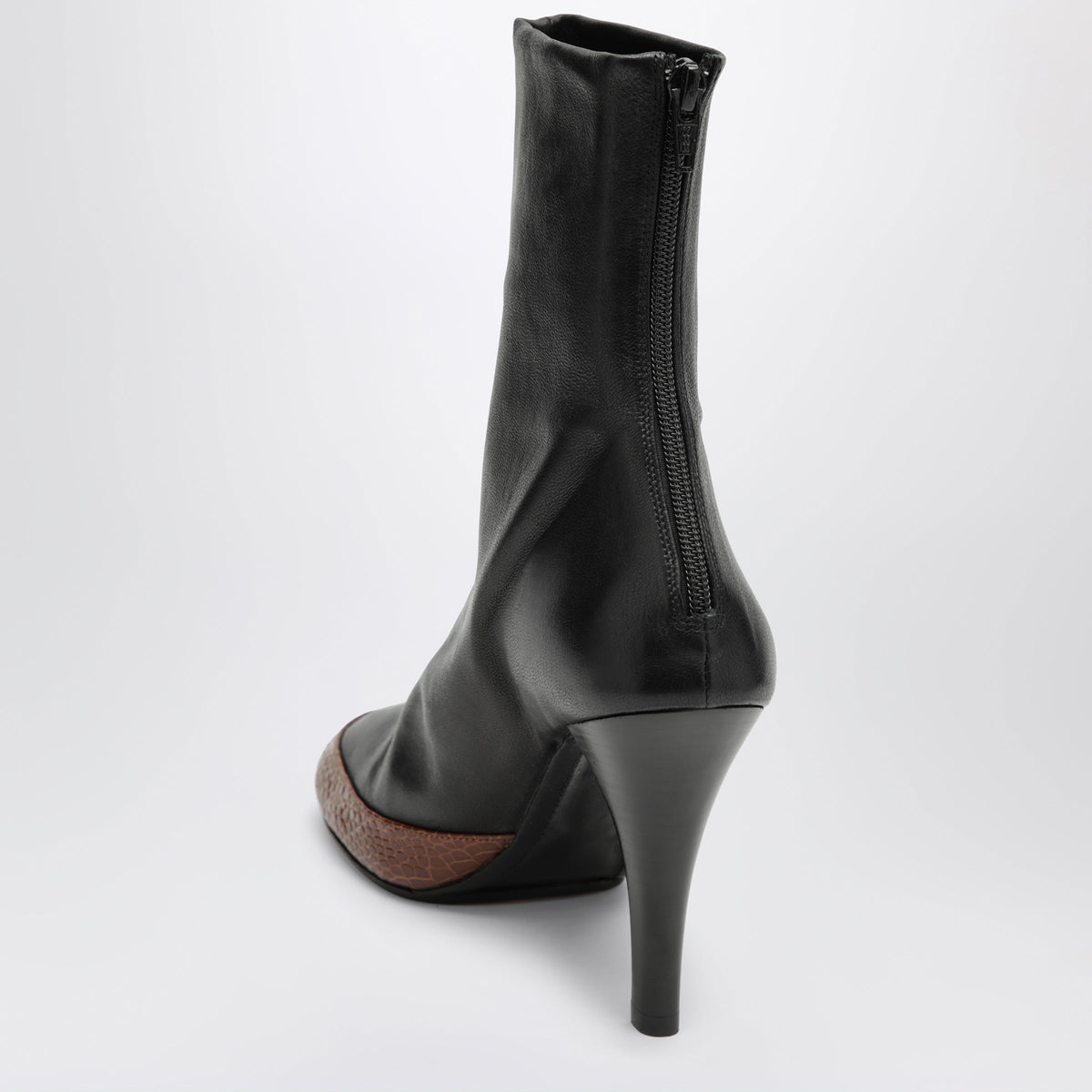 Jude Black/Tan Luna Ankle Boots In Leather Women Jude