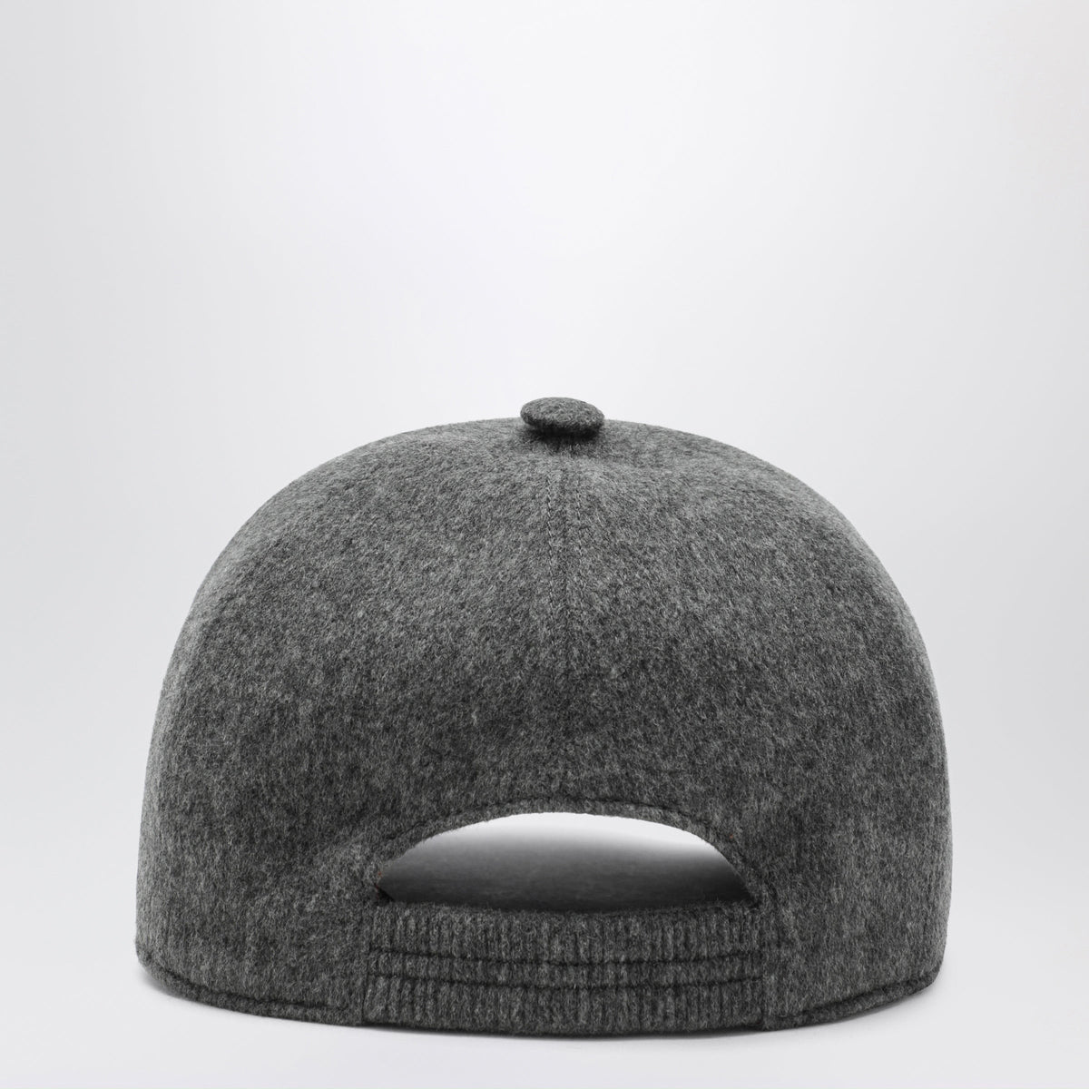 Loro Piana Grey Melange Cashmere Baseball Cap Men LORO PIANA
