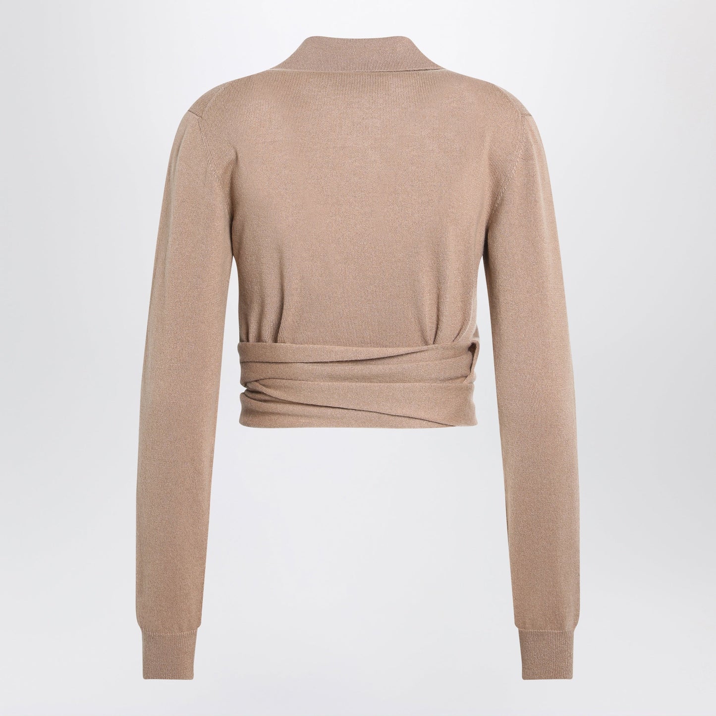 Dolce&Gabbana Beige Wrap Cardigan In Cashmere Women DOLCE & GABBANA