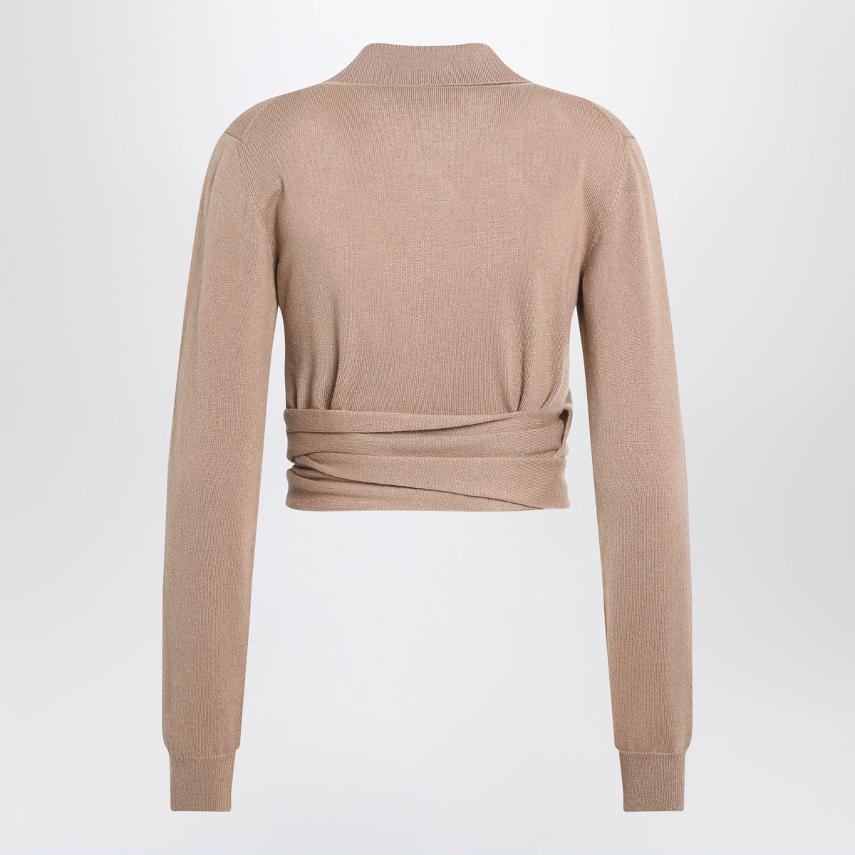 Dolce&Gabbana Beige Wrap Cardigan In Cashmere Women DOLCE & GABBANA
