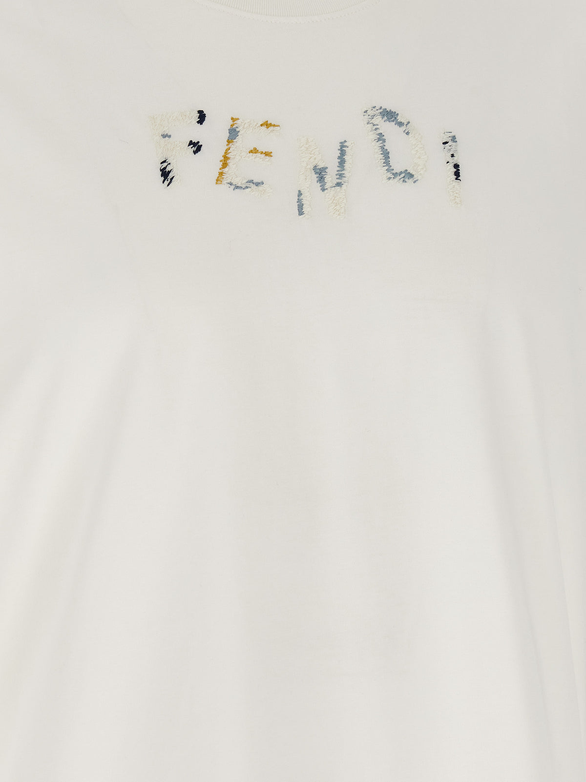 Fendi Men Logo Embroidery T-Shirt FENDI