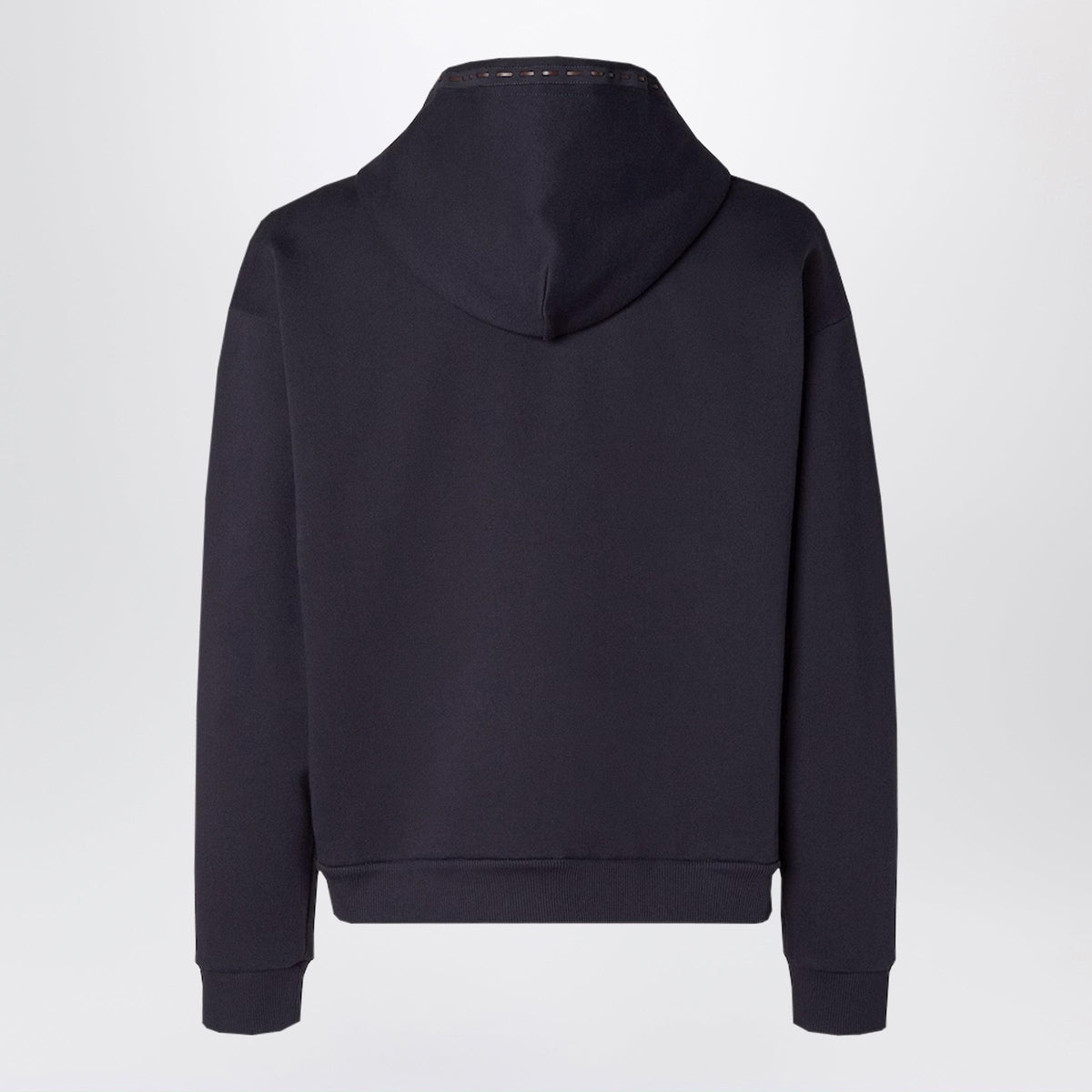 Fendi Navy Blue Cotton Zip-Up Hoodie Men FENDI