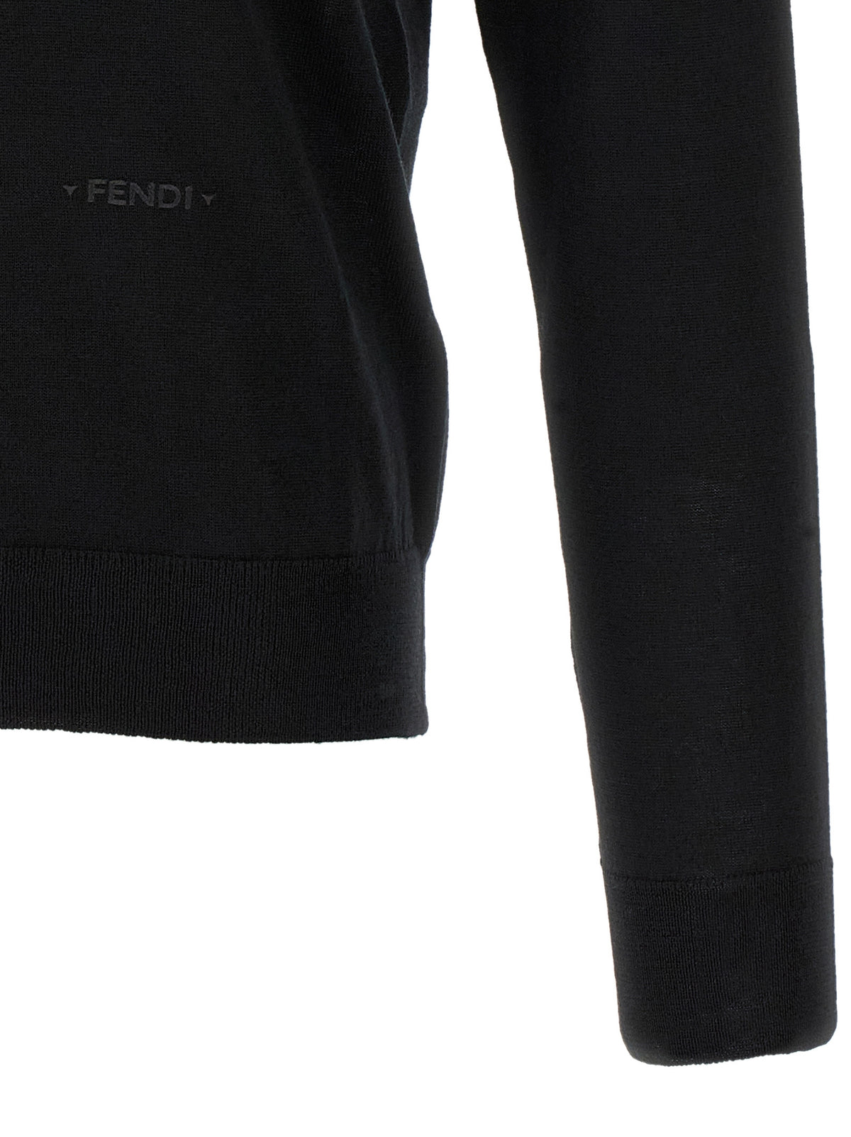 Fendi Men Yellow Stitching Polo Shirt With Visible Thread FENDI