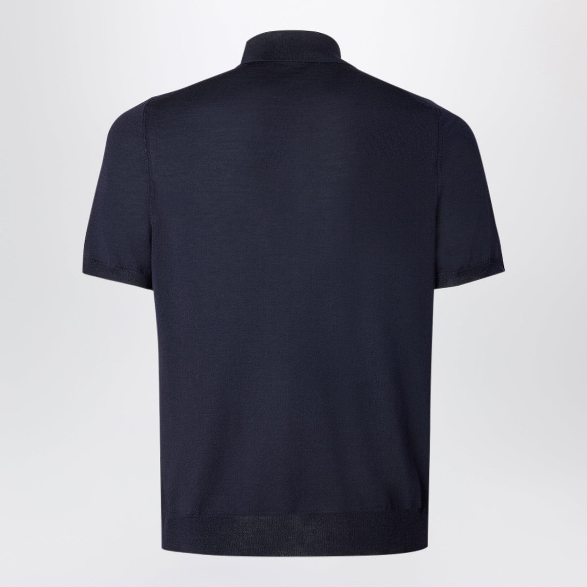 Fendi Navy Blue Wool Polo Shirt Men FENDI