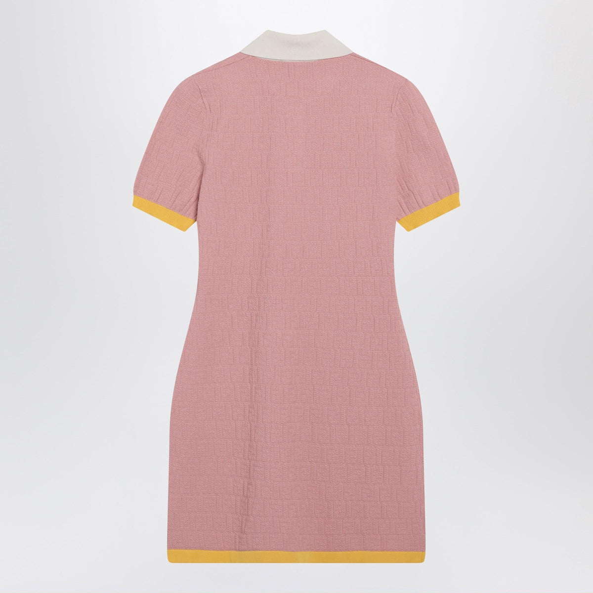 Fendi Pink Polo Dress With Ff Jacquard Women FENDI