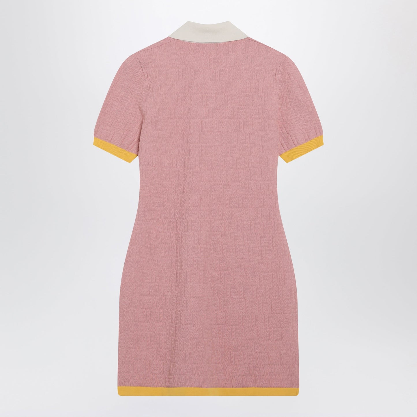 Fendi Pink Polo Dress With Ff Jacquard Women FENDI