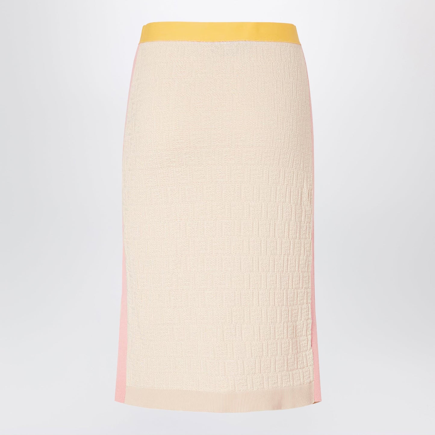 Fendi Light Beige Cotton And Silk Skirt Women FENDI