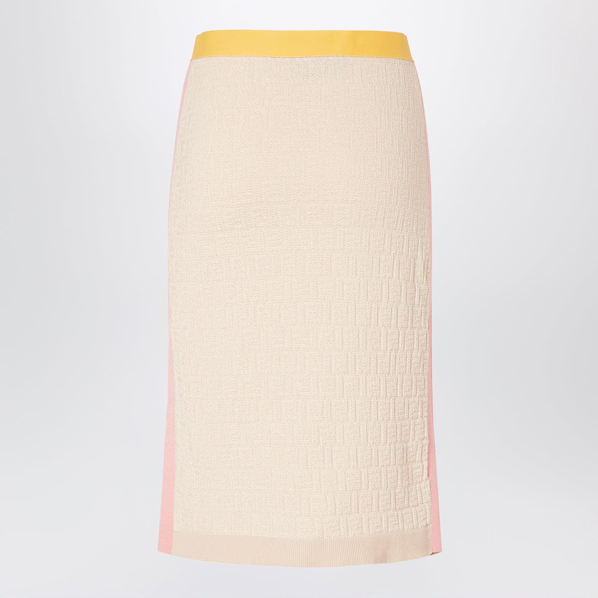 Fendi Light Beige Cotton And Silk Skirt Women FENDI