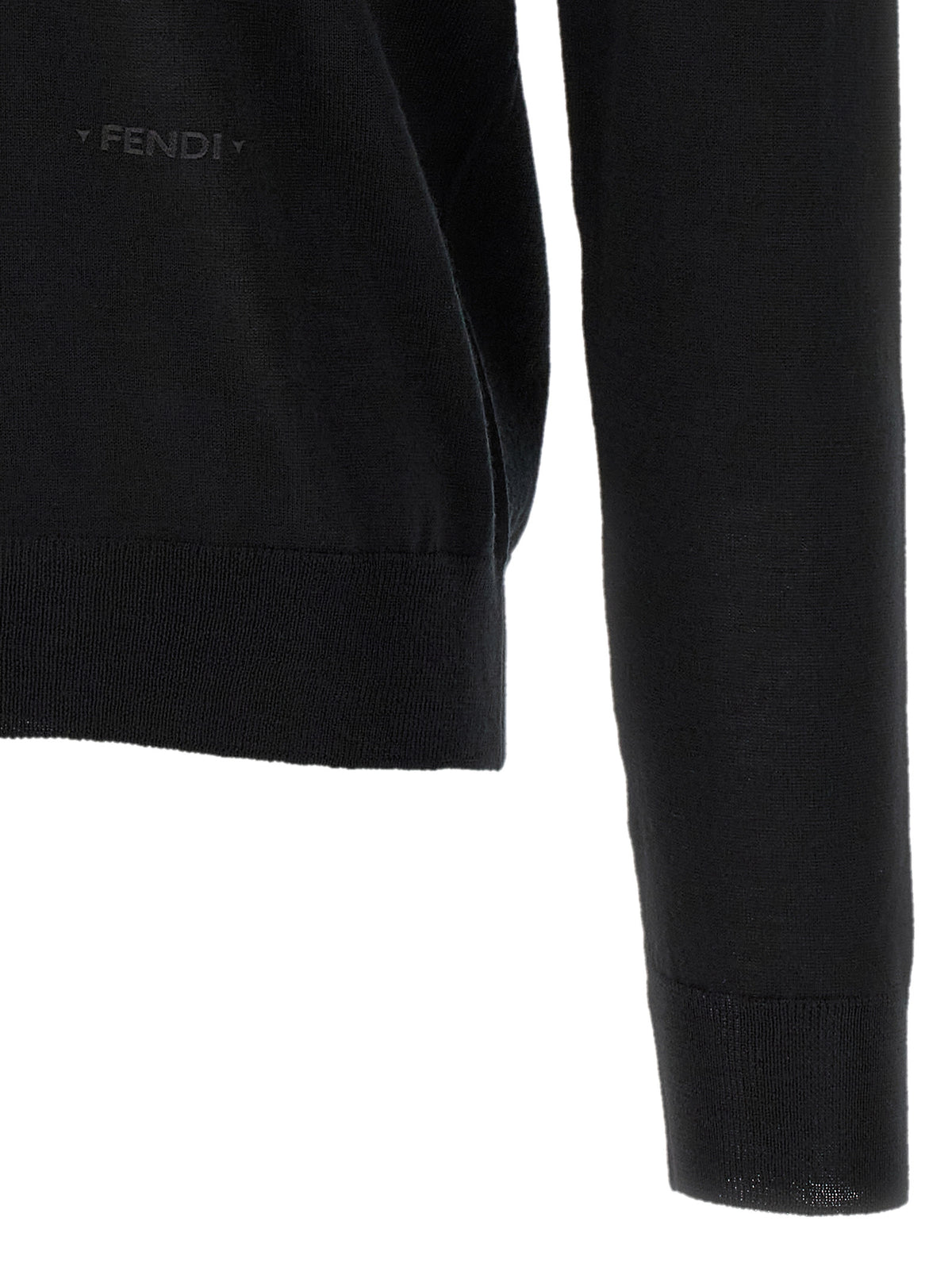 Fendi Men Yellow Stitching Sweater With Visible Thread FENDI