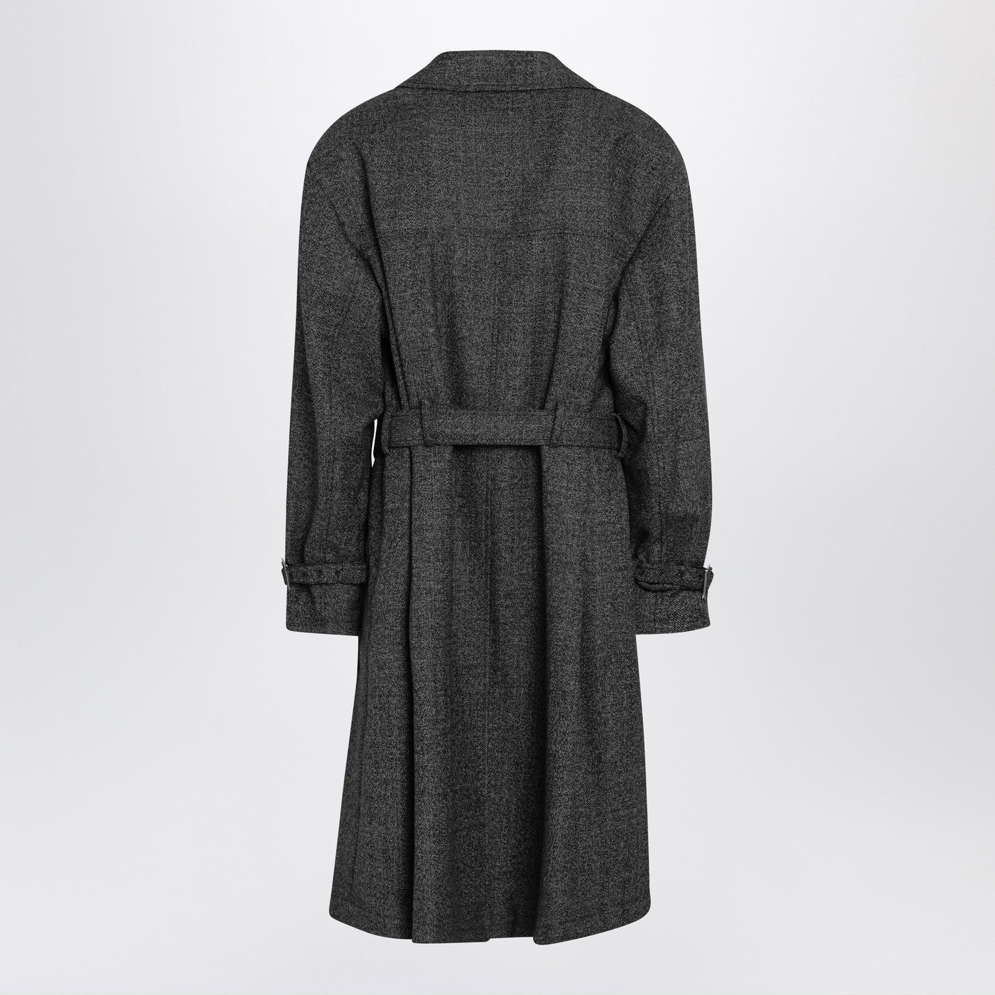 Dolce&Gabbana Grey Wool Double-Breasted Coat Men DOLCE & GABBANA