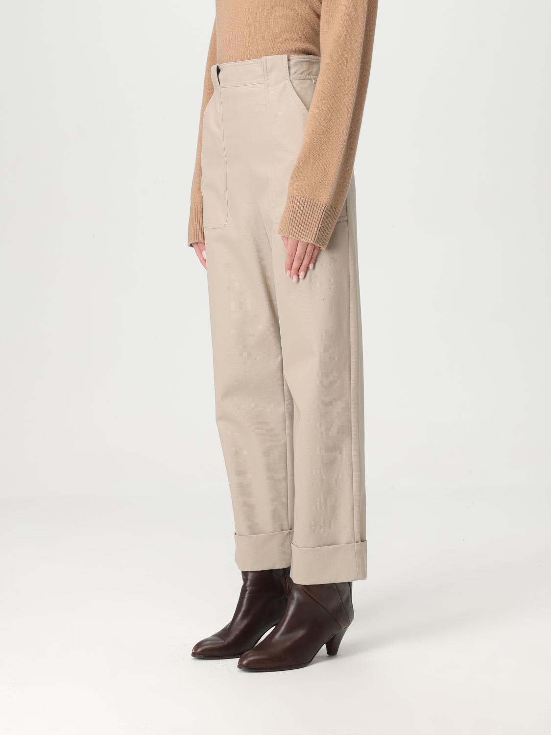 Max Mara Pants Woman Beige MAX MARA