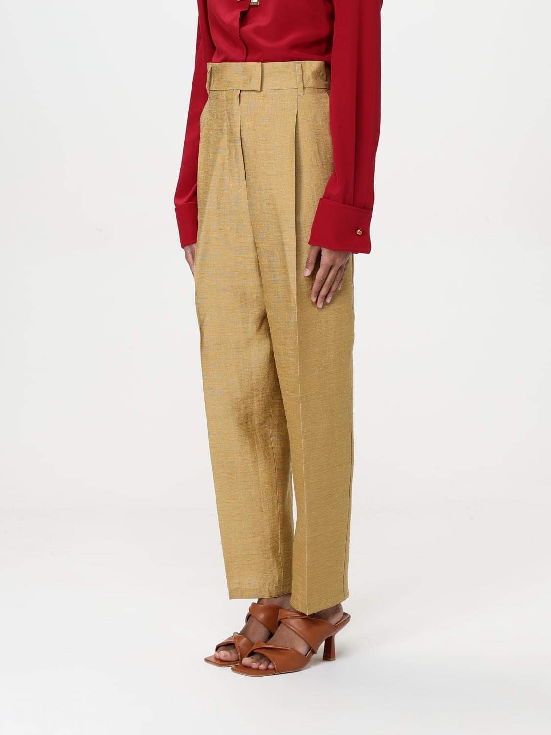 Max Mara Pants Woman Gold MAX MARA