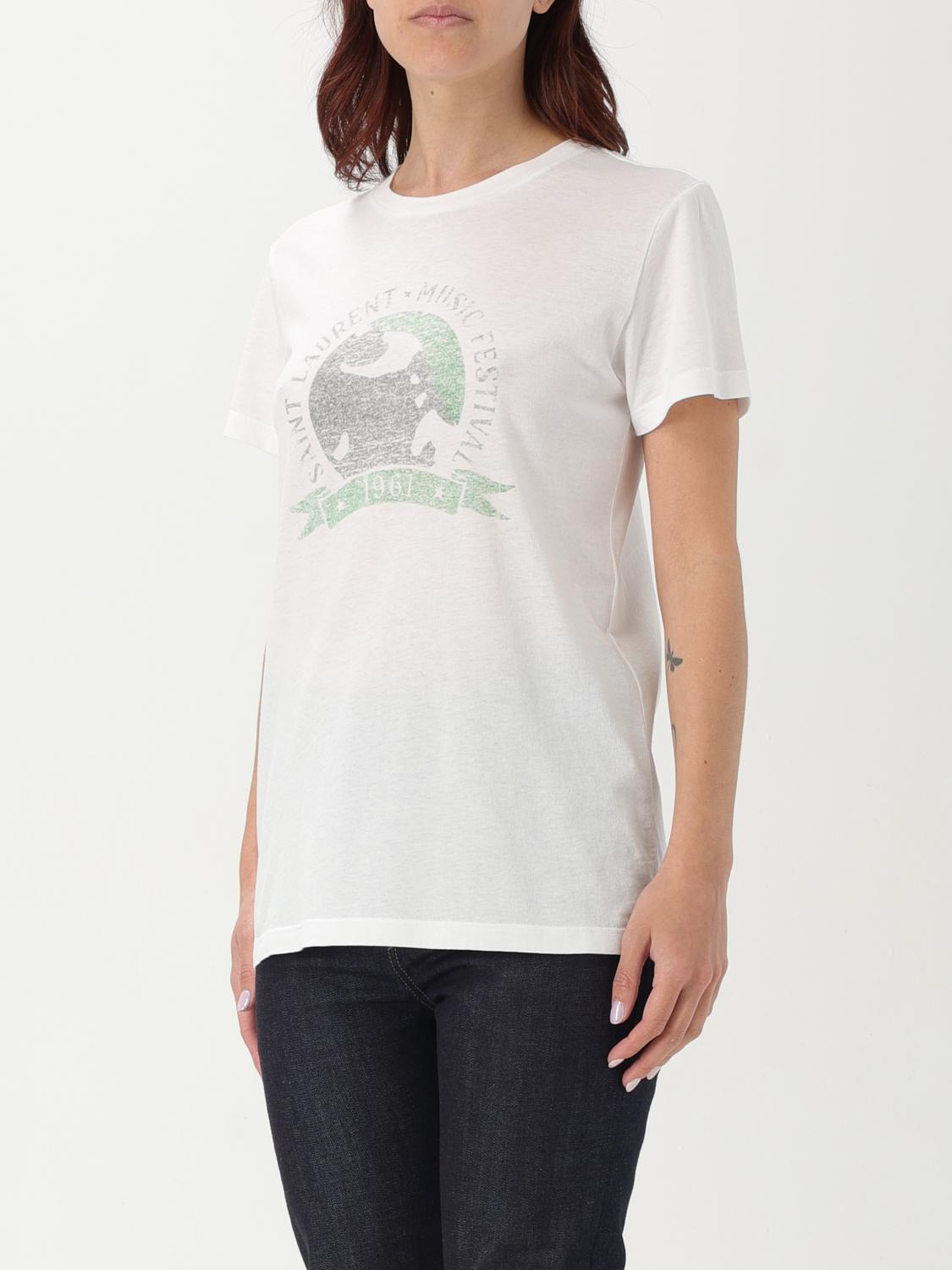 Saint Laurent T-Shirt Woman White SAINT LAURENT