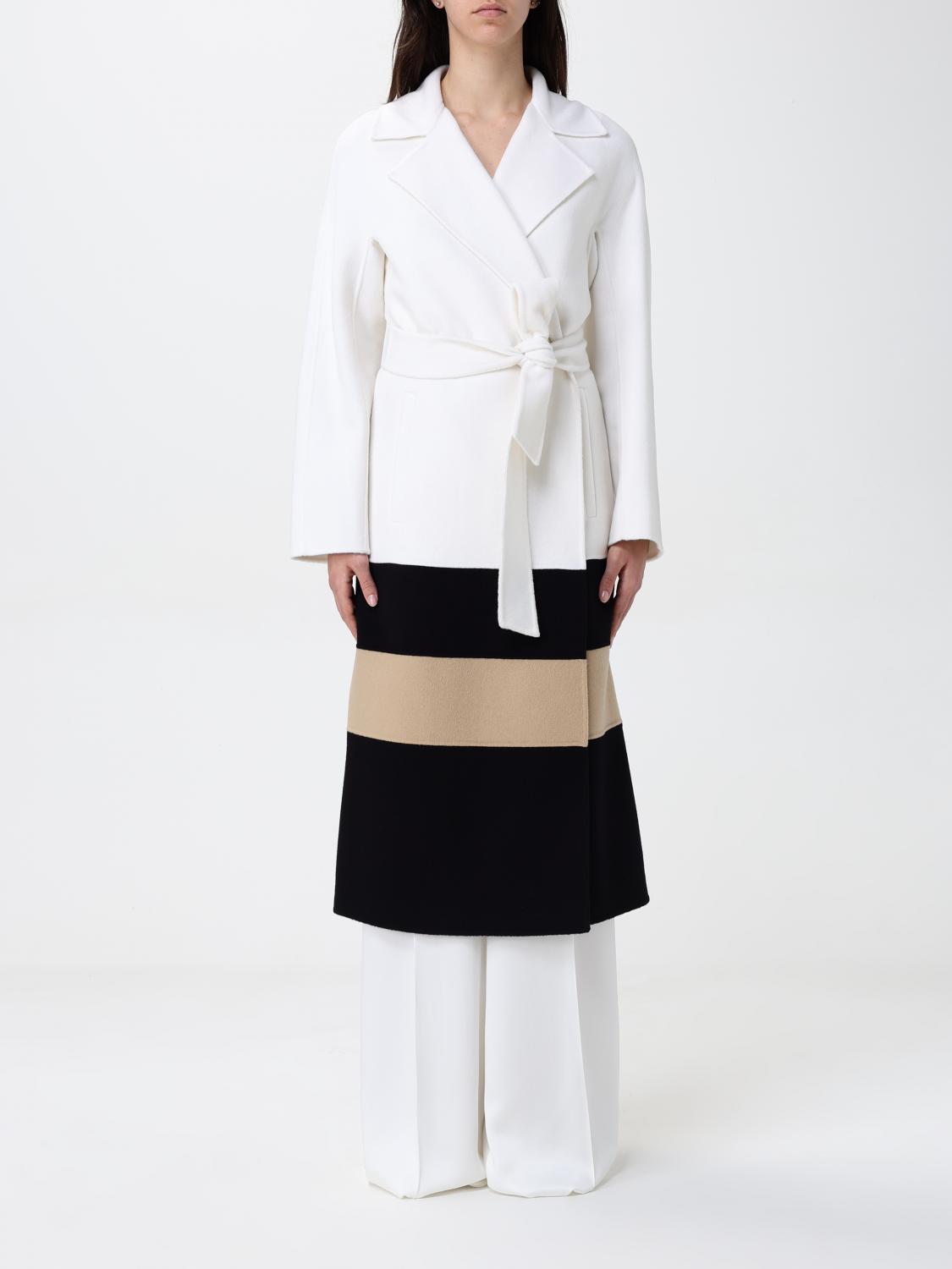 Max Mara Studio Coat Woman White MAX MARA STUDIO