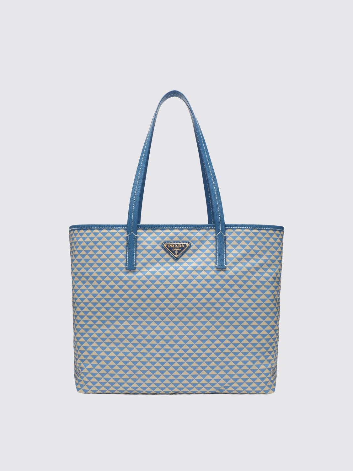 Prada Tote Bag Woman Blue PRADA