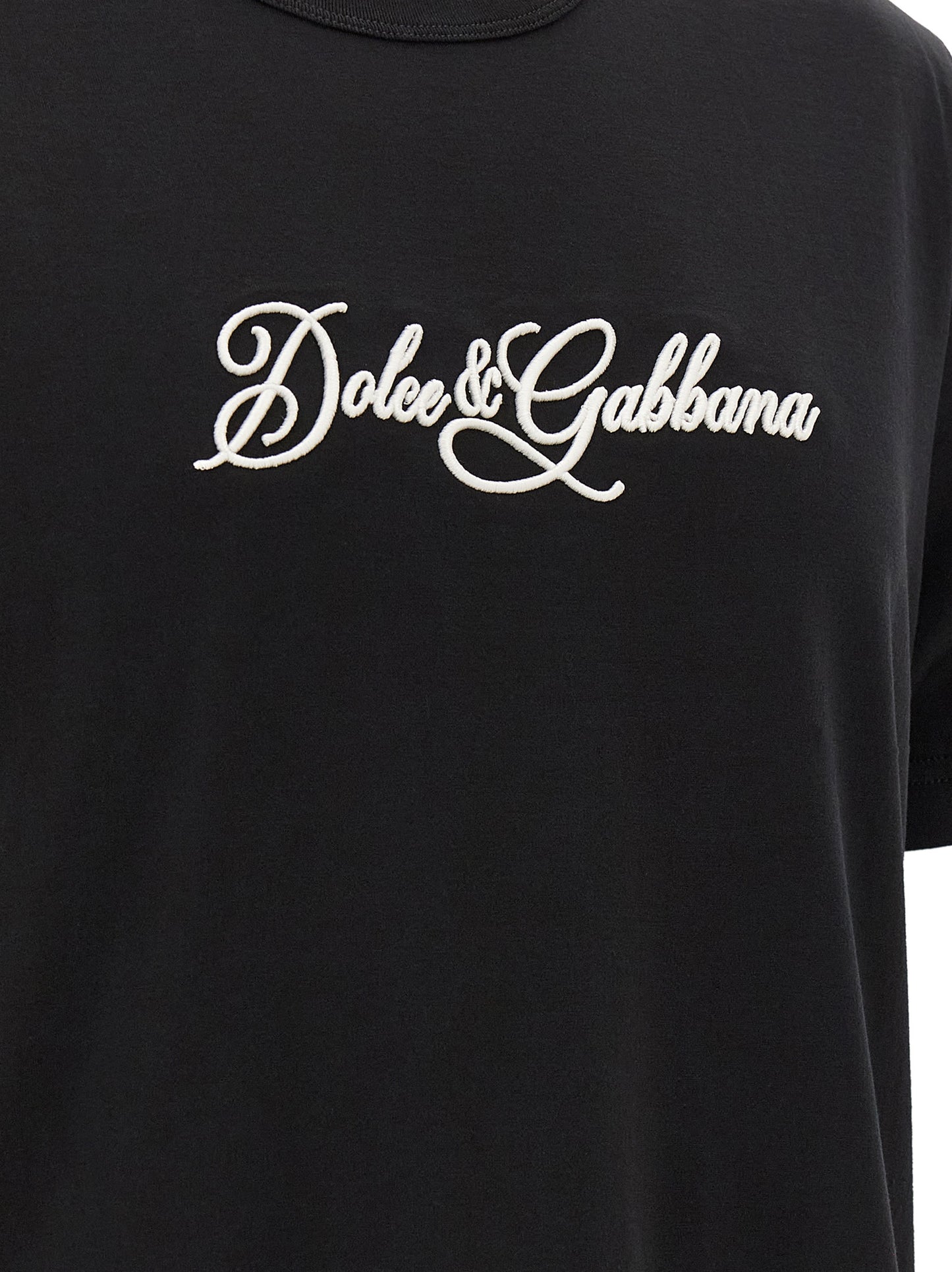 Dolce & Gabbana Men Logo Embroidery T-Shirt DOLCE & GABBANA