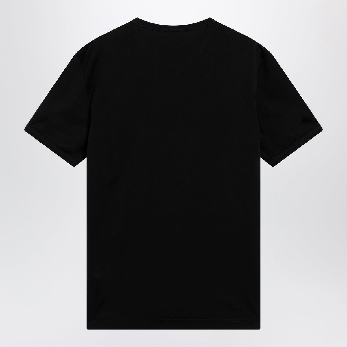 Dolce&Gabbana Cotton T-Shirt With Logo Plaque In Black Men