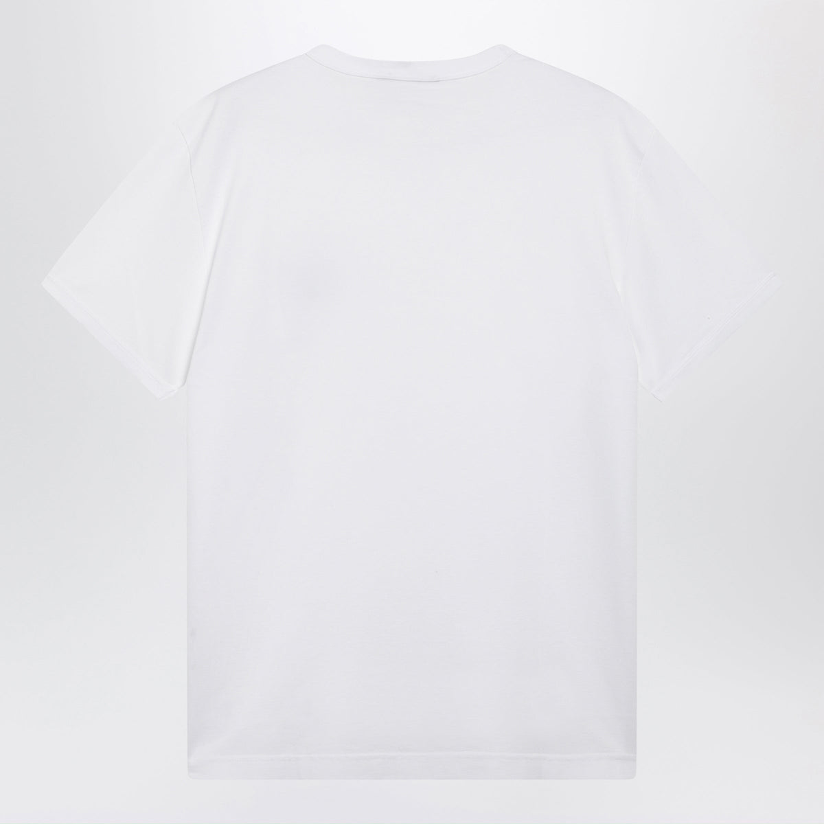 Dolce&Gabbana Cotton T-Shirt With Logo Plaque In Optic White Men DOLCE & GABBANA