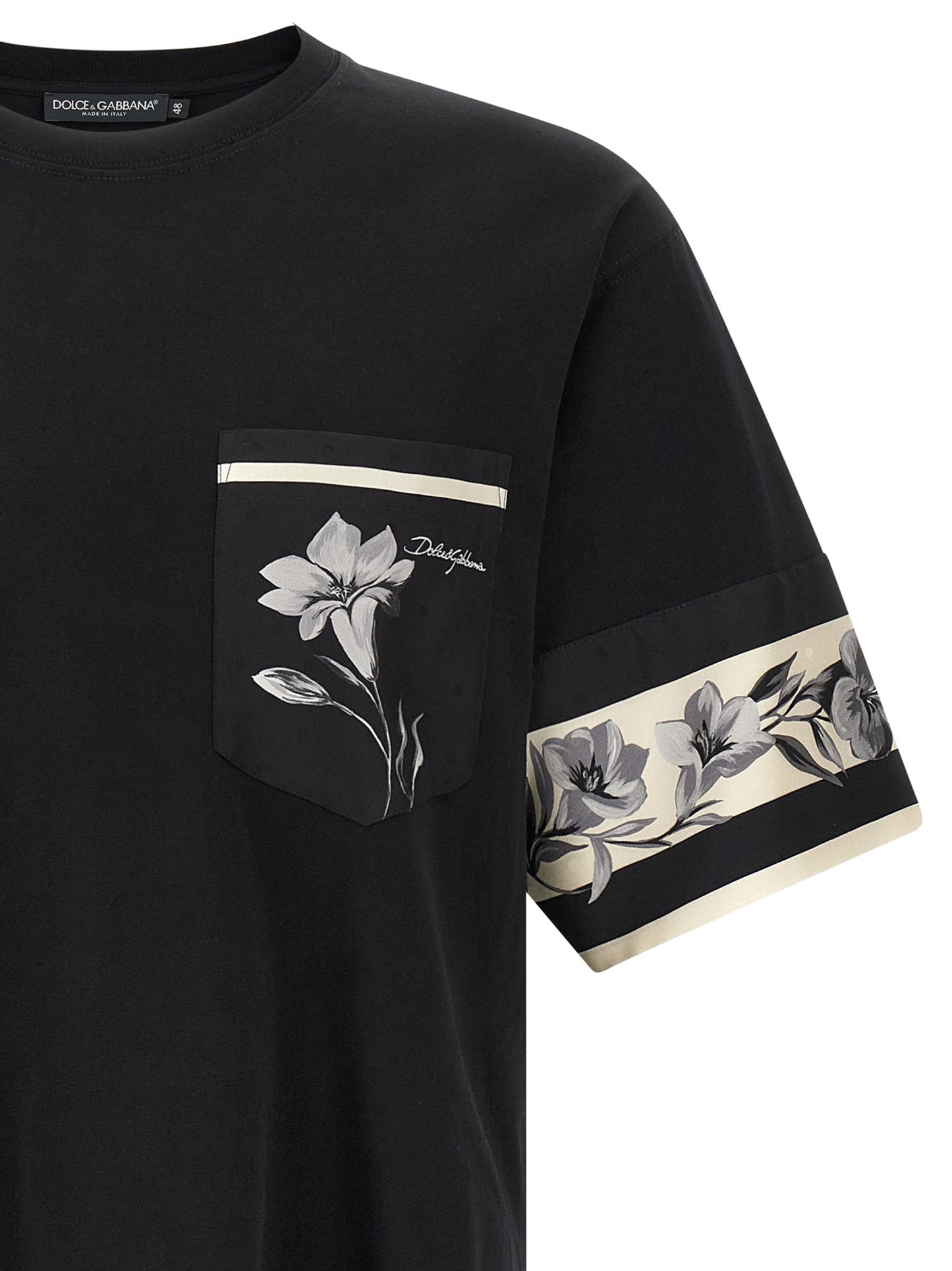 Dolce & Gabbana Men Silk Detail T-Shirt DOLCE & GABBANA