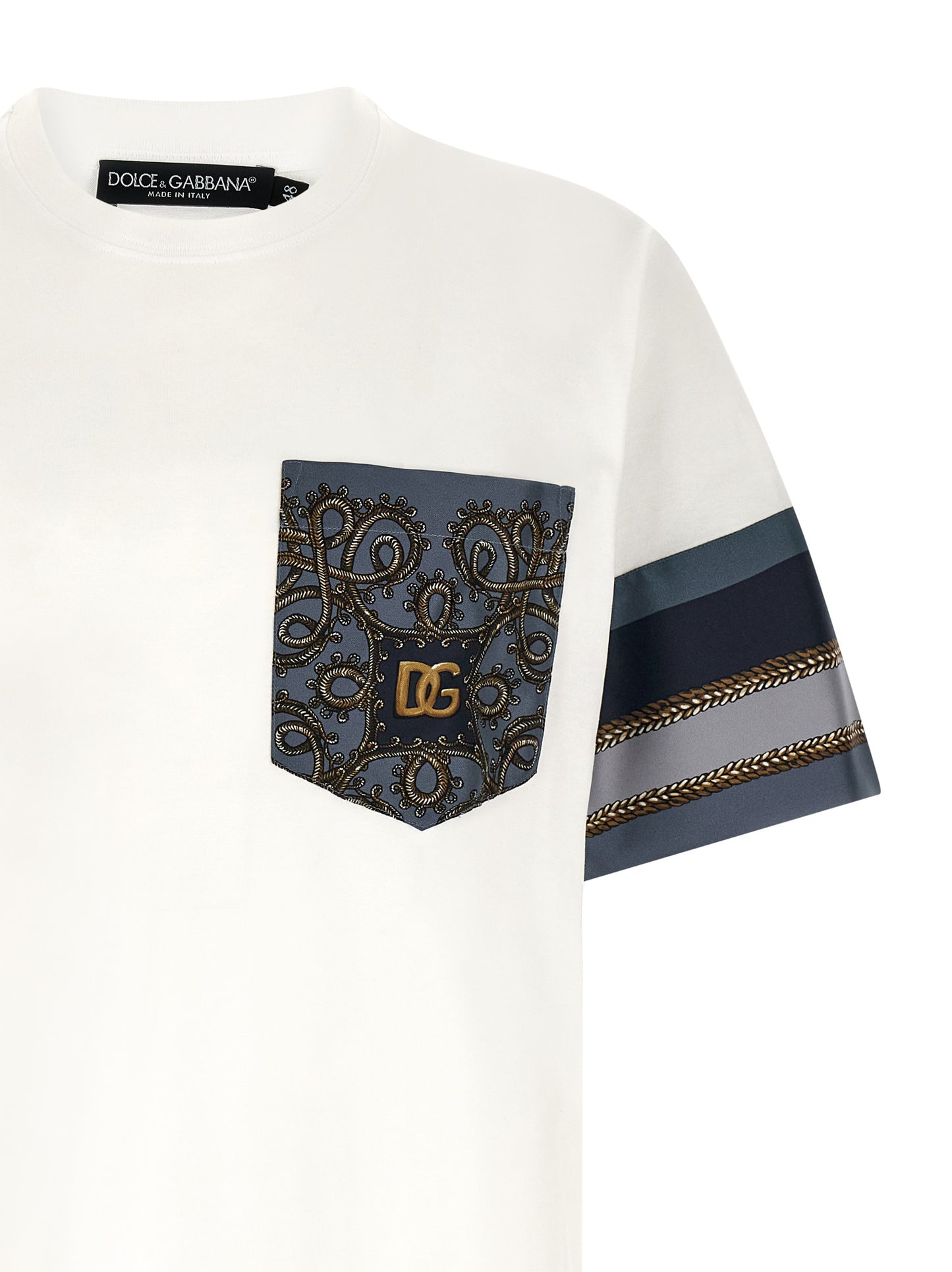 Dolce & Gabbana Men 'Cargo' Silk Insert T-Shirt DOLCE & GABBANA
