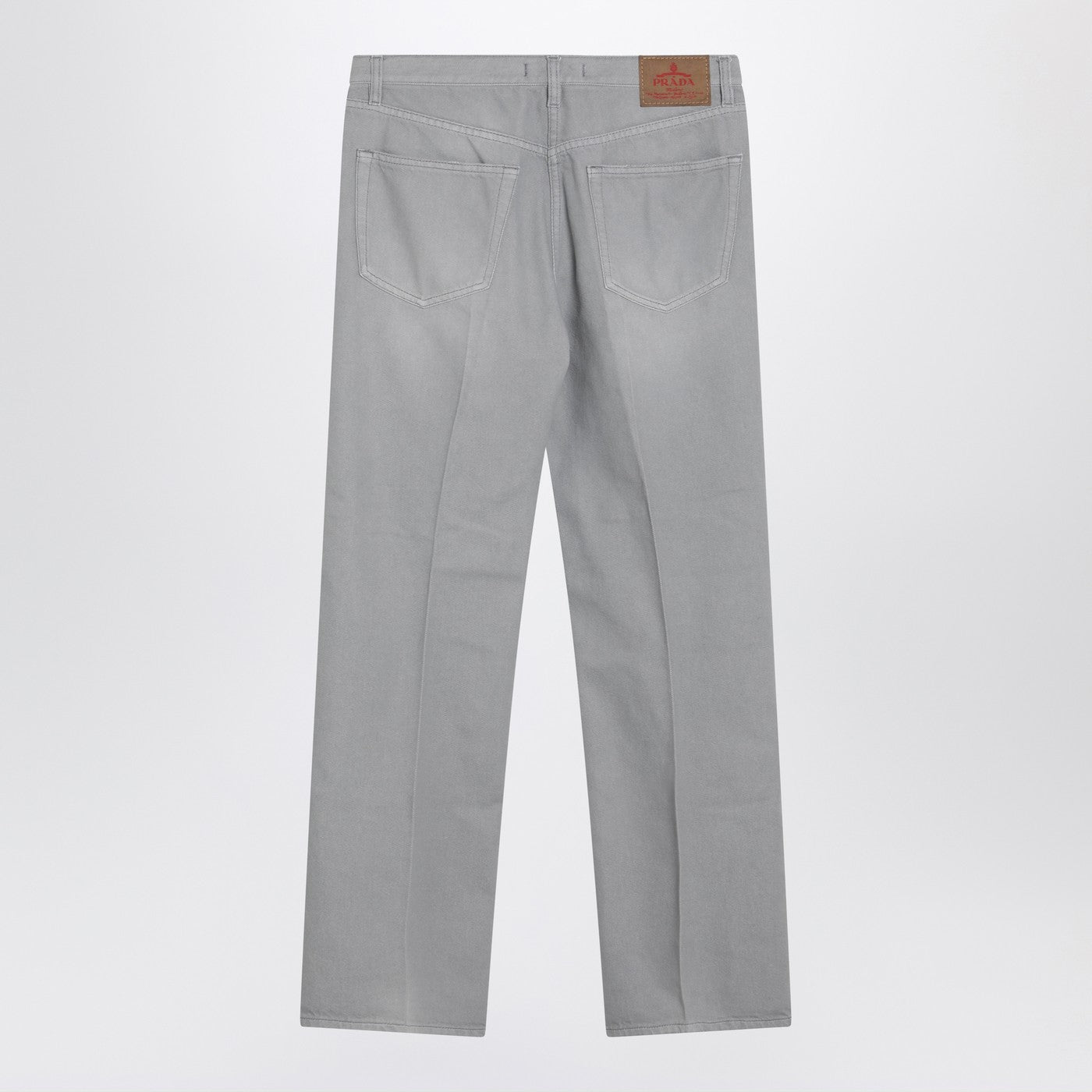 Prada Grey Washed Denim Jeans Women PRADA