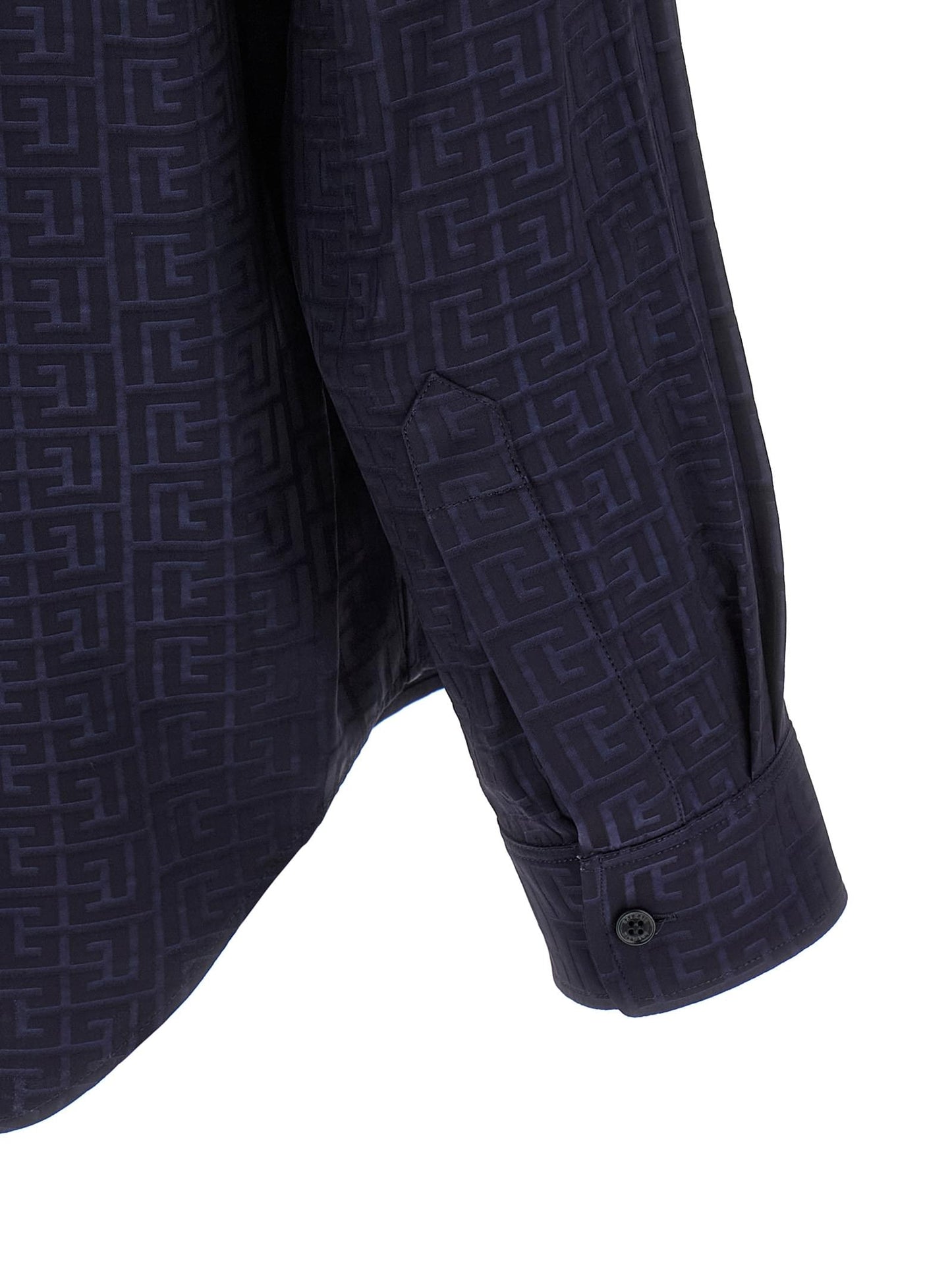 Balmain Men Jacquard Monogram Shirt BALMAIN