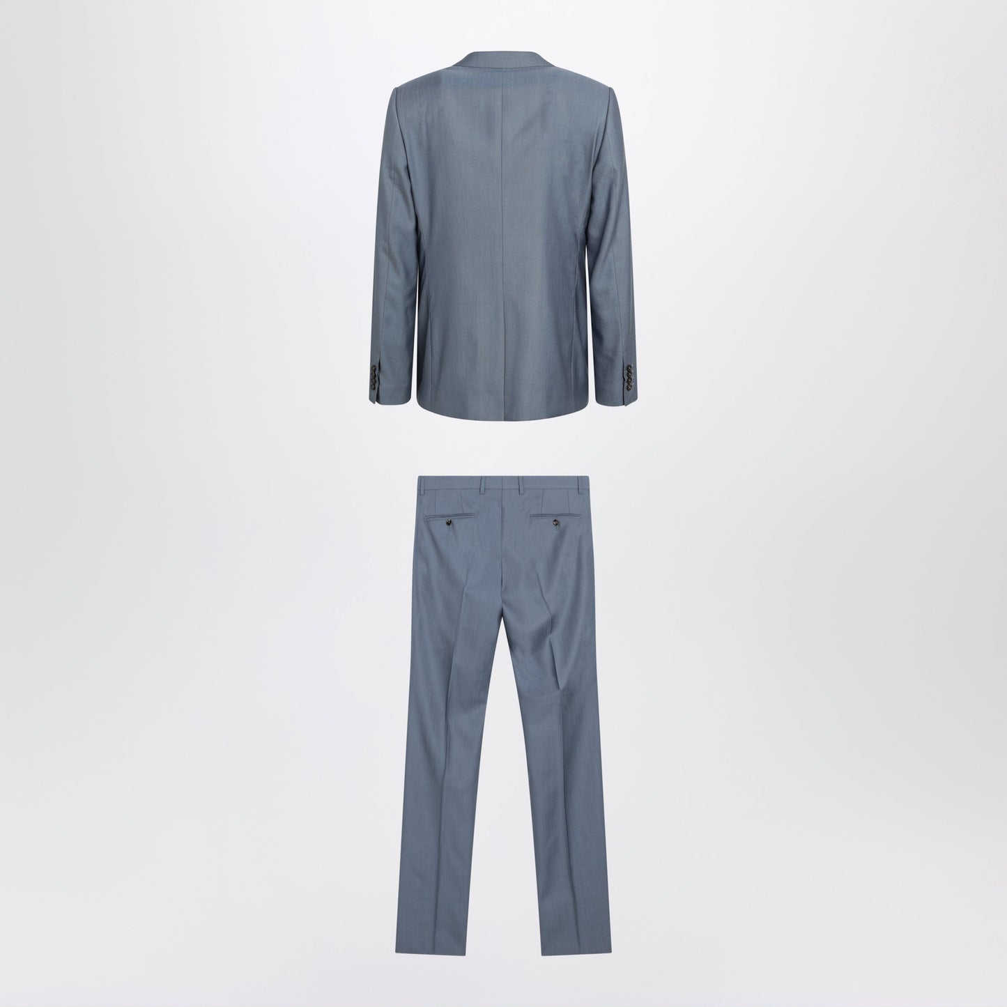 Dolce&Gabbana Single-Breasted Sicilia Light Suit In Wool And Silk, Blue Men DOLCE & GABBANA