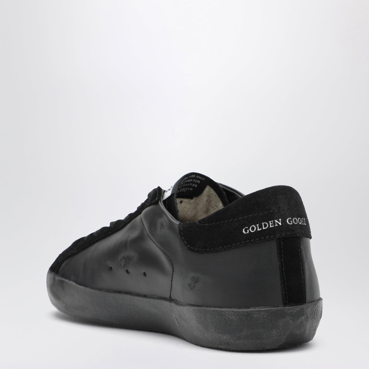 Golden Goose Black Super-Star Sneakers In Leather And Suede Men GOLDEN GOOSE