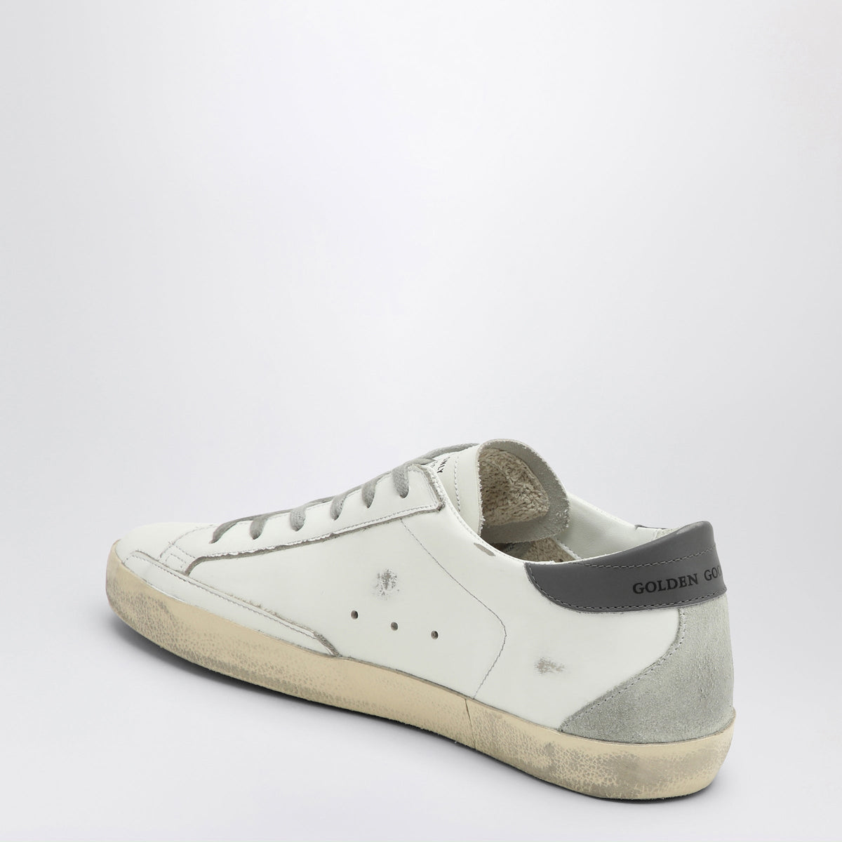 Golden Goose White/Dark Grey Super Star Trainers Men GOLDEN GOOSE