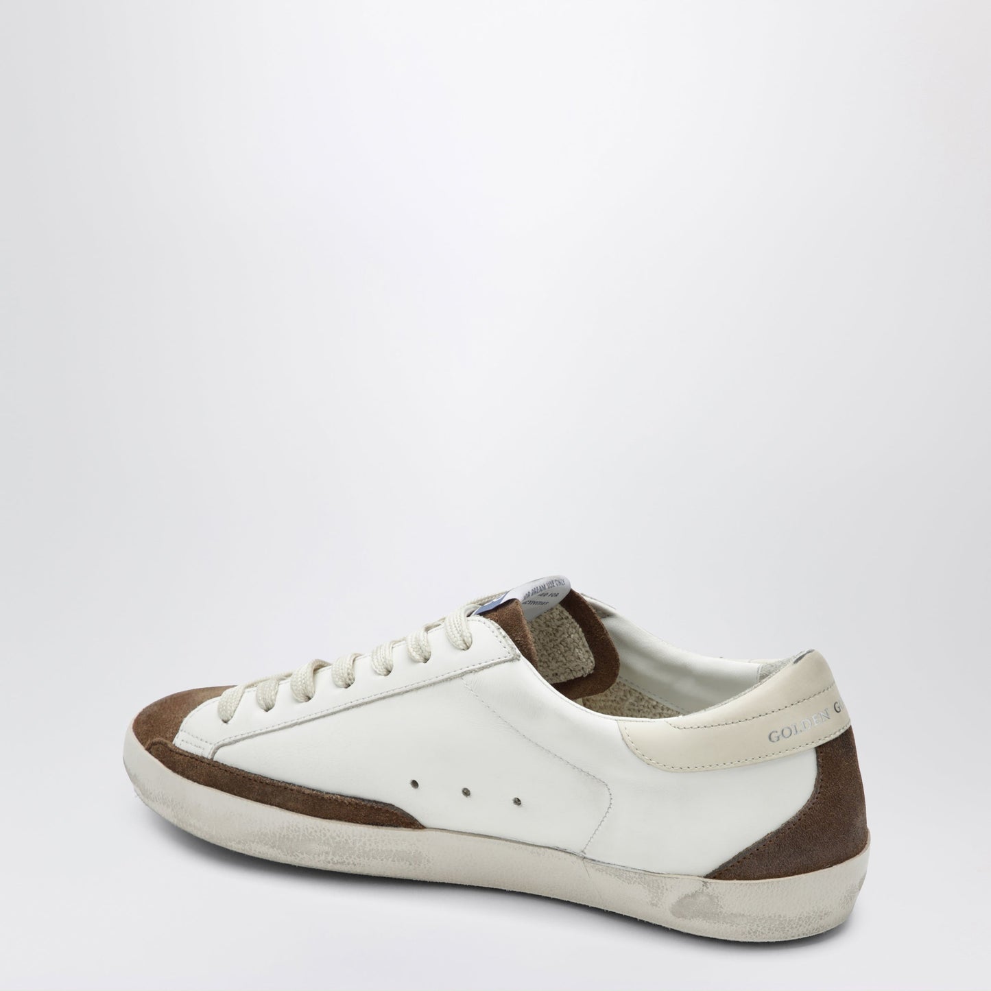 Golden Goose Golden Goose Super-Star Sneakers In White/Brown/Denim Blue/Cream Men GOLDEN GOOSE