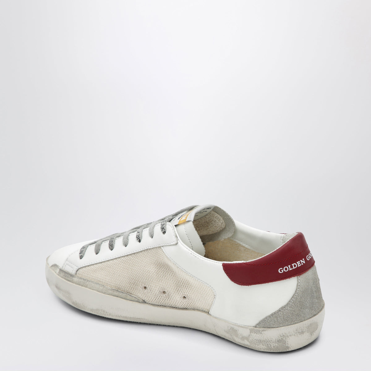 Golden Goose Golden Goose Super-Star Sneakers In Beige/White/Red Men GOLDEN GOOSE