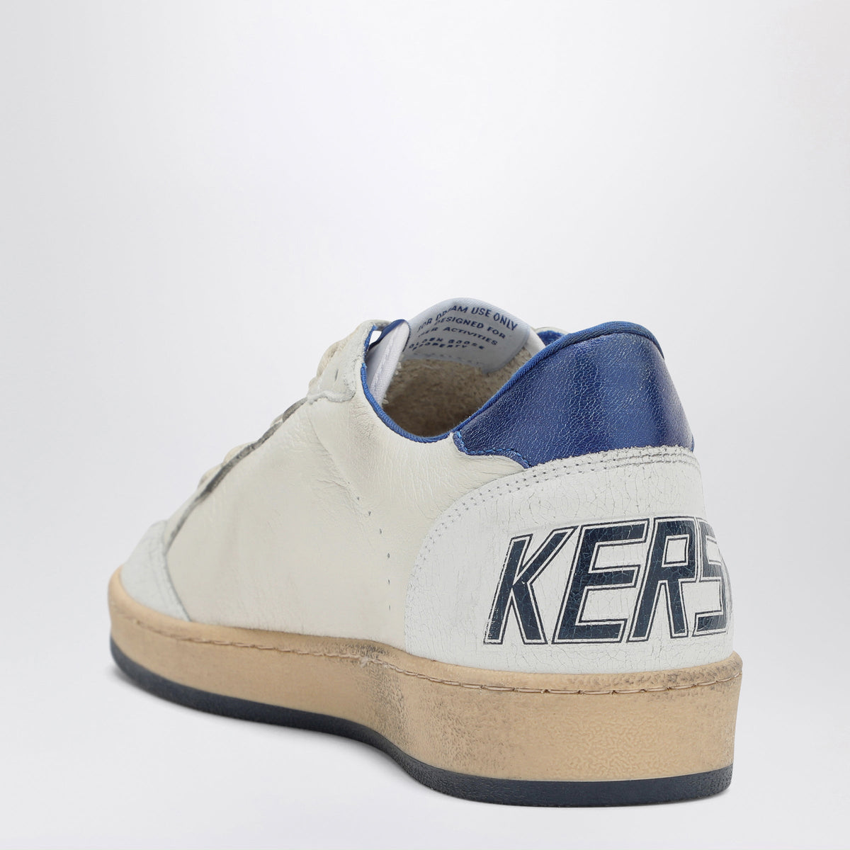Golden Goose White/Metallic Blue Ballstar Sneakers Men GOLDEN GOOSE