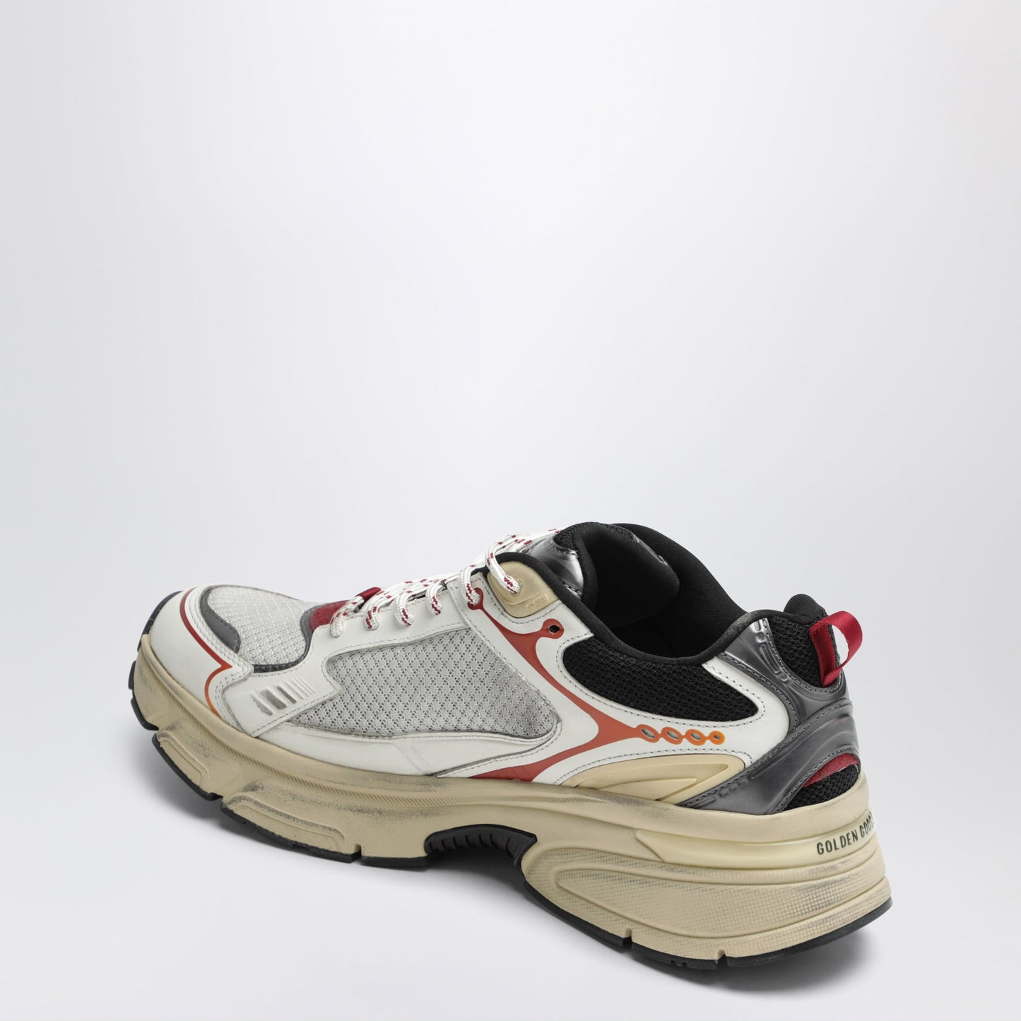 Golden Goose Lightstar Sneakers In White/Grey/Red Men GOLDEN GOOSE