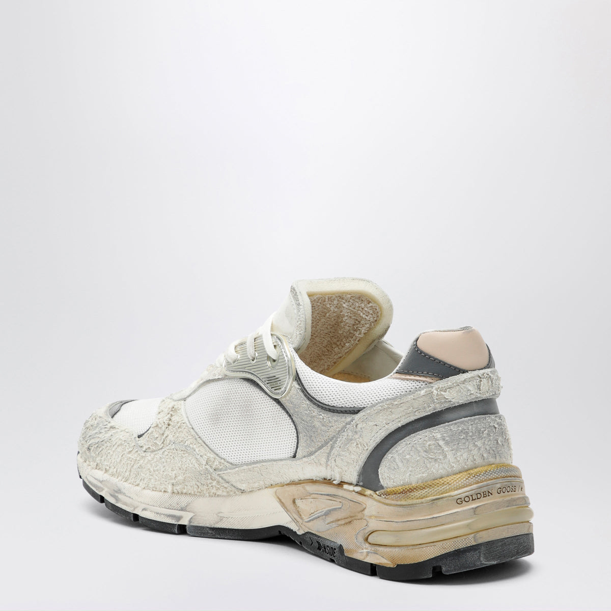 Golden Goose Dad-Star Trainers In Suede And White/Silver Mesh Men GOLDEN GOOSE