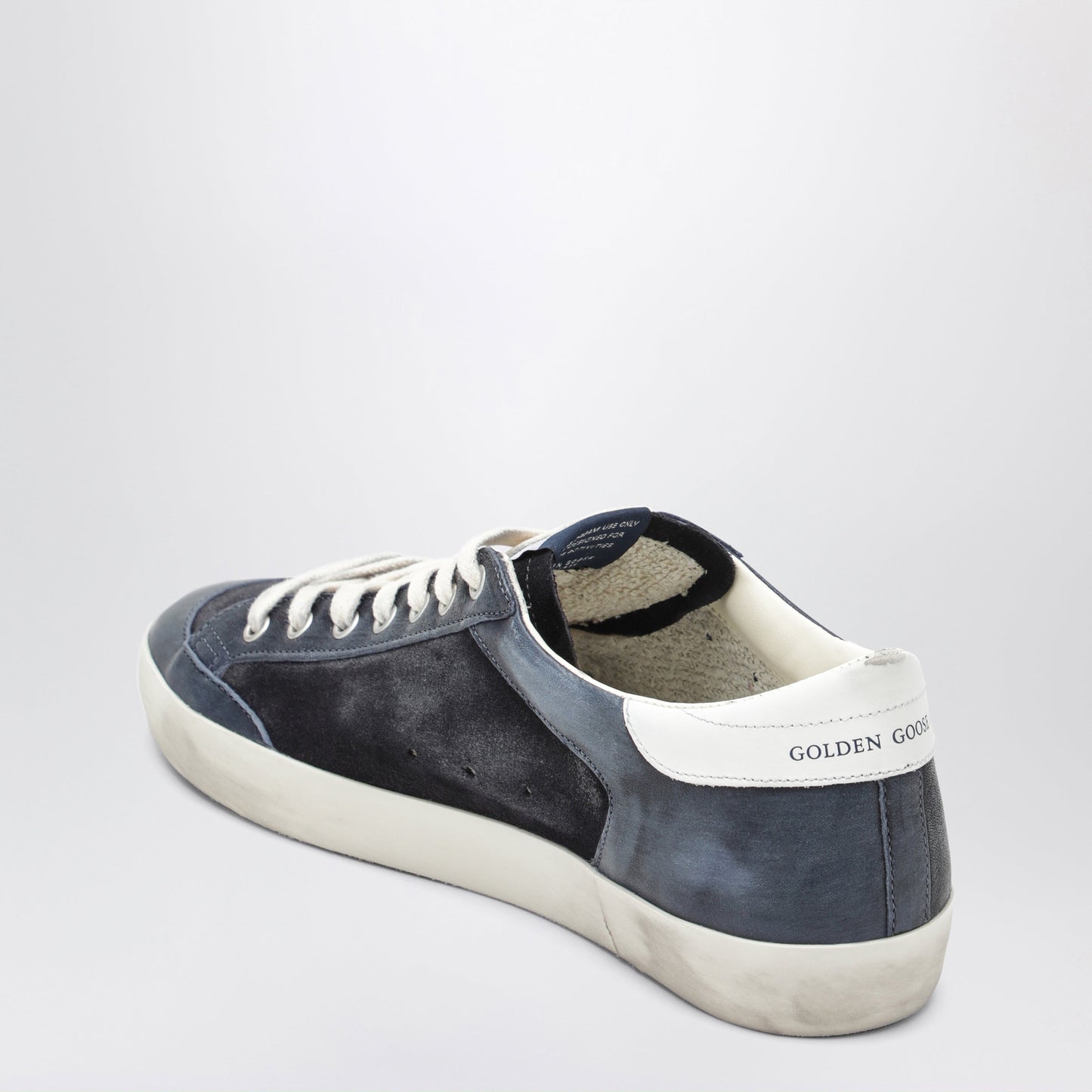 Golden Goose Super-Star Sneakers In Blau, Weiãÿ, Leder Und Wildleder Men GOLDEN GOOSE