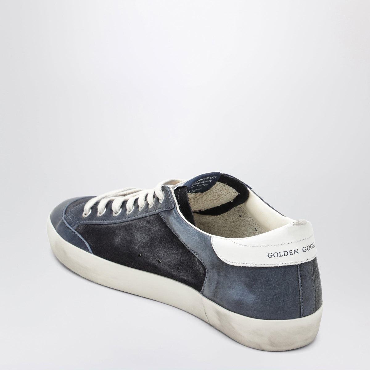Golden Goose Super-Star Sneakers In Blau, Weiãÿ, Leder Und Wildleder Men GOLDEN GOOSE