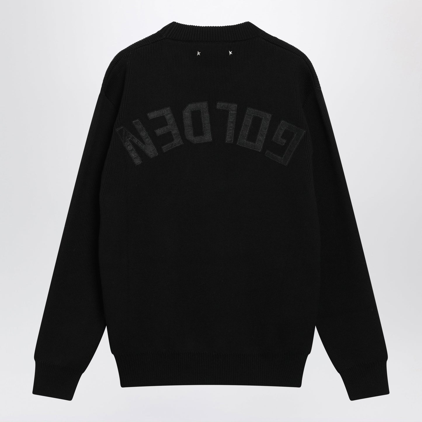 Golden Goose Golden Black Cotton Crewneck Sweater Men GOLDEN GOOSE