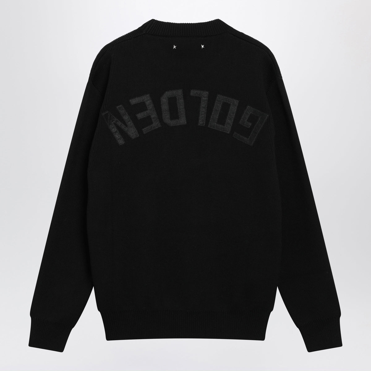 Golden Goose Golden Black Cotton Crewneck Sweater Men GOLDEN GOOSE