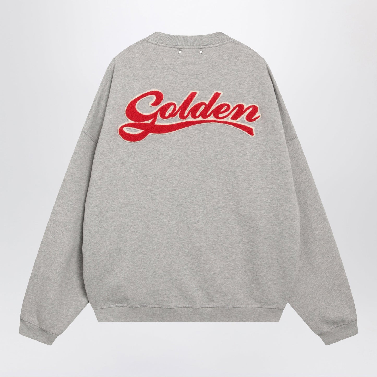Golden Goose Journey Crewneck Cotton Sweatshirt In Grey Men GOLDEN GOOSE
