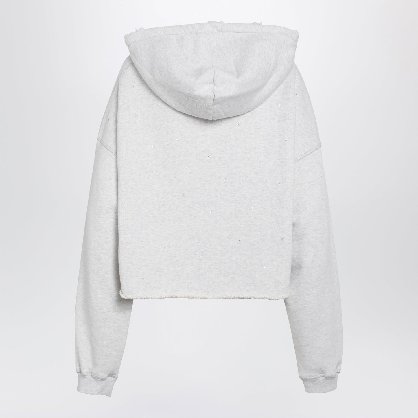 Golden Goose Star Sweatshirt With Crystal Embroidery In Grey Cotton Women GOLDEN GOOSE