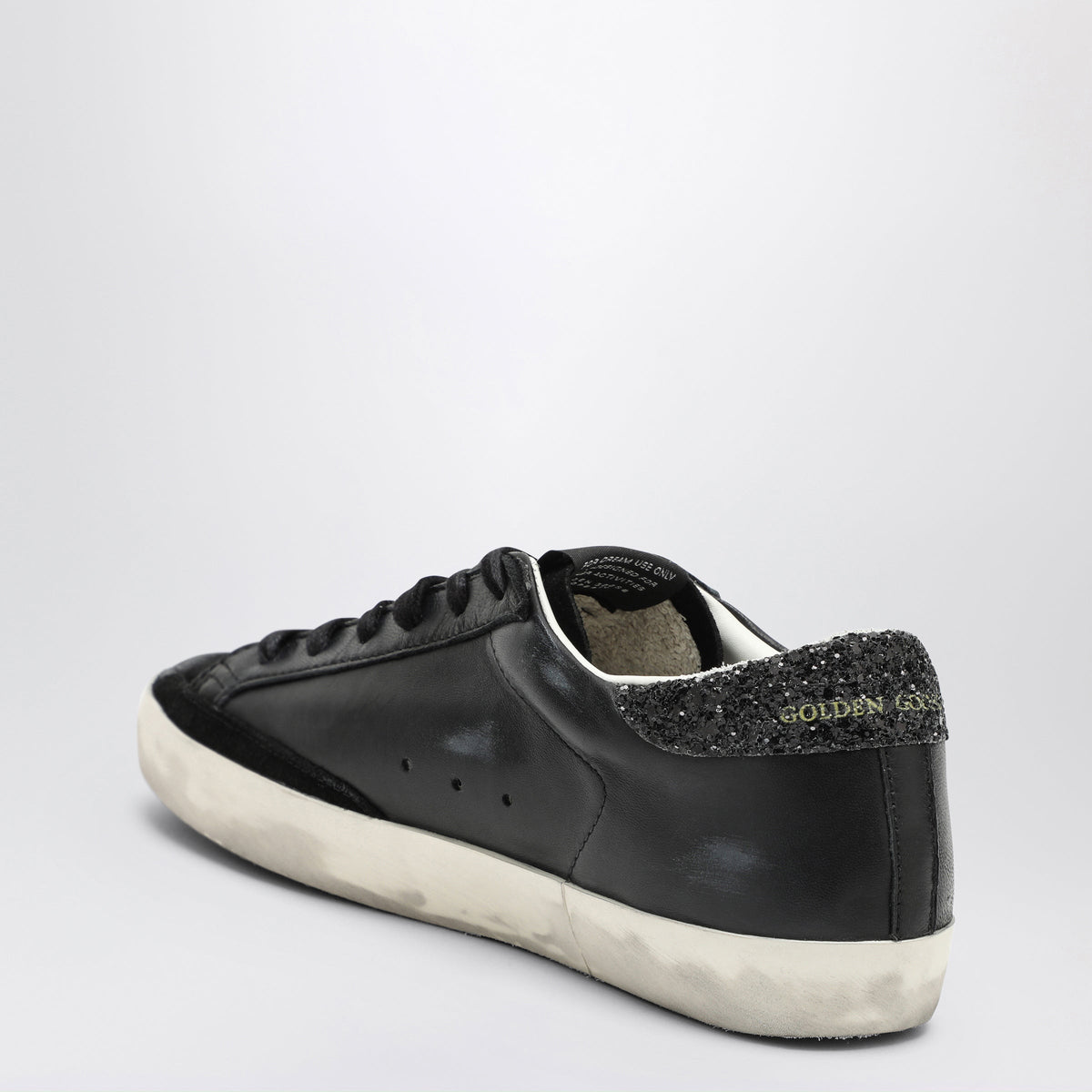 Golden Goose Super-Star Black Low Trainer With Rhinestones Women GOLDEN GOOSE